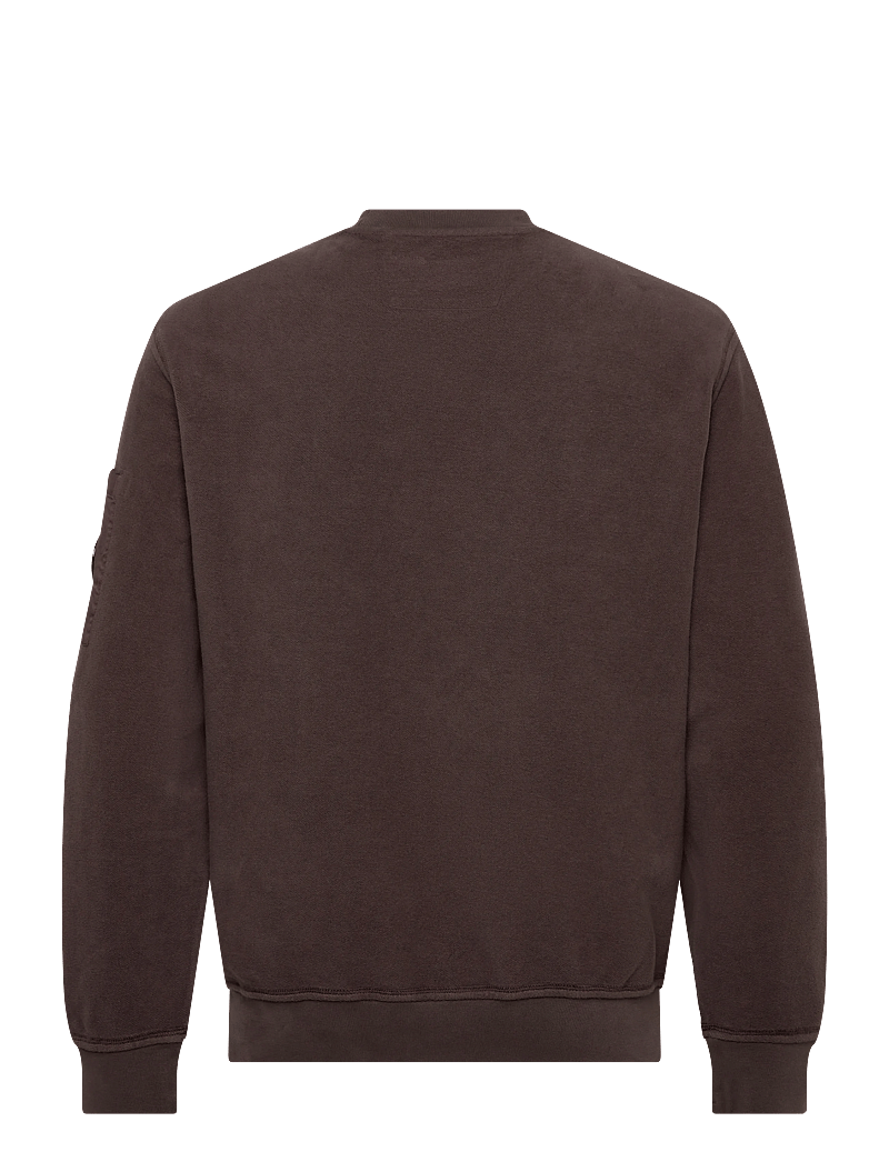 C.P. Company - Brushed & Emerized Diagonal Fleece Crew Neck Sweatshirt - tøj - boulevard - 1
