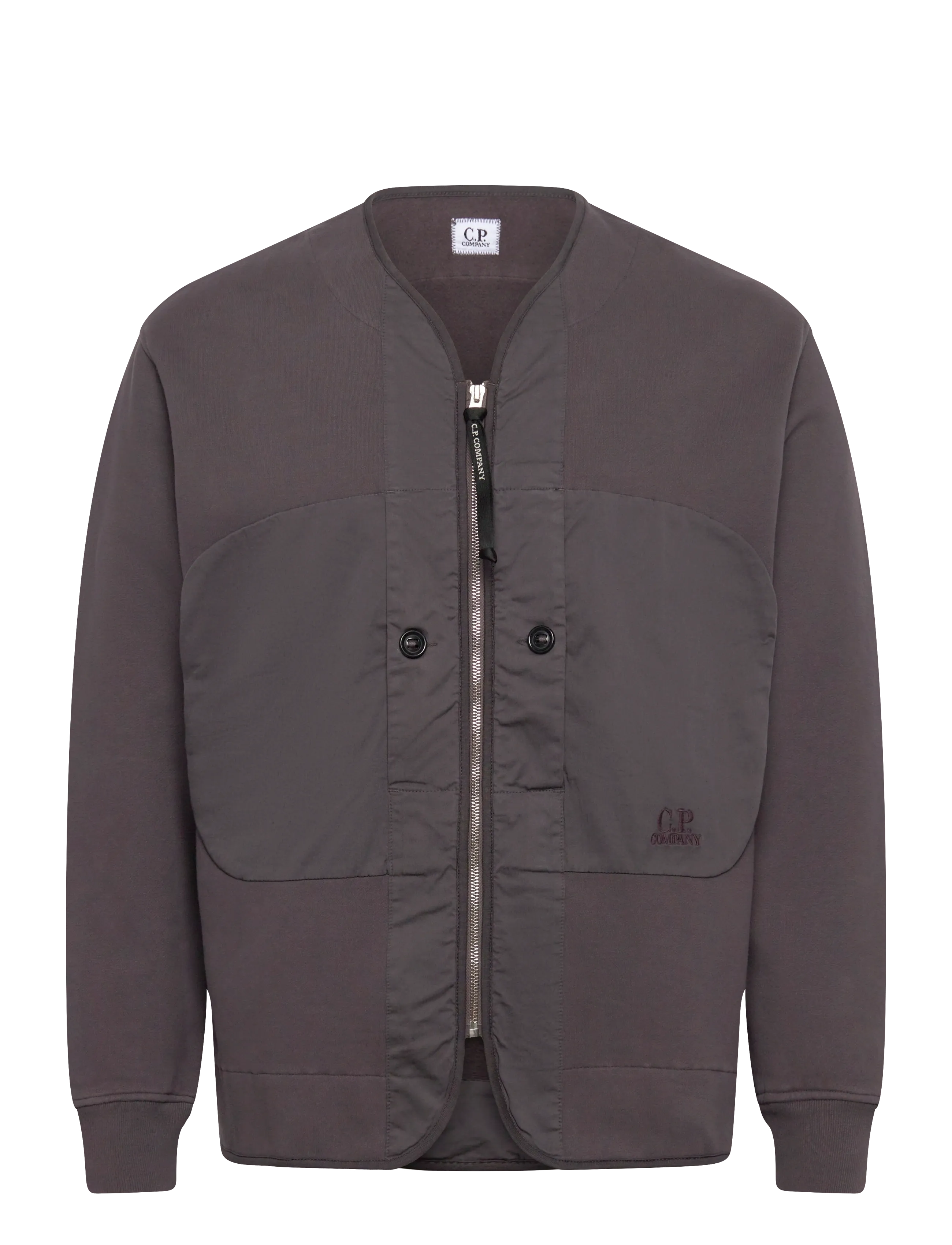 C.P. Company Logo Embroidered Jacket, M, Grey, Jakker > Lette Jakker, Herre