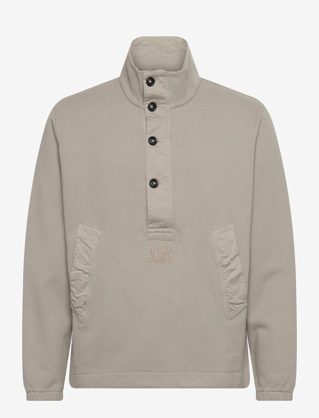 C.P. Company - Logo Embroidered Sweatshirt - kläder - vintage khaki - 0