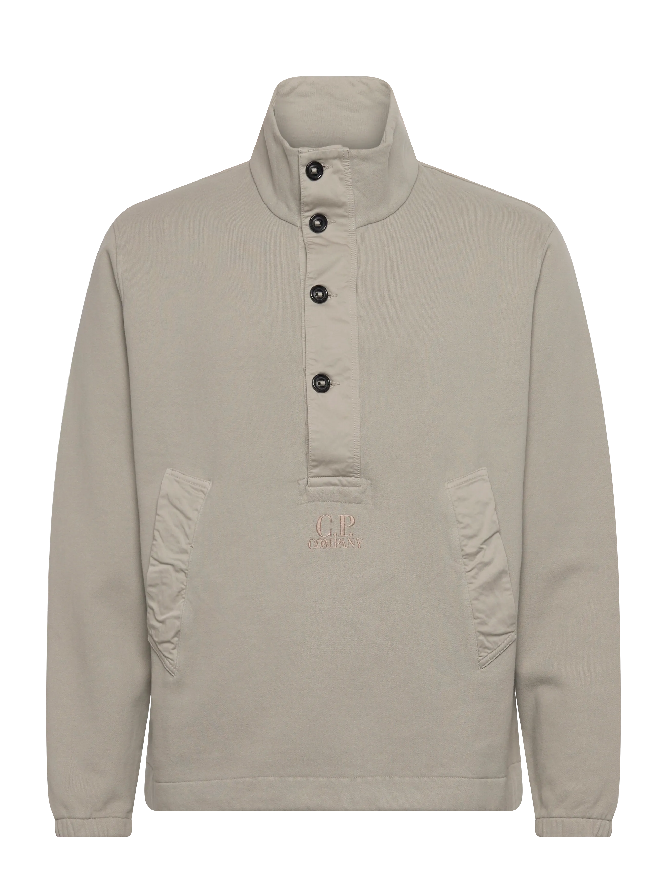 C.P. Company Logo Embroidered Sweatshirt - Sweatshirts - VINTAGE KHAKI / beige