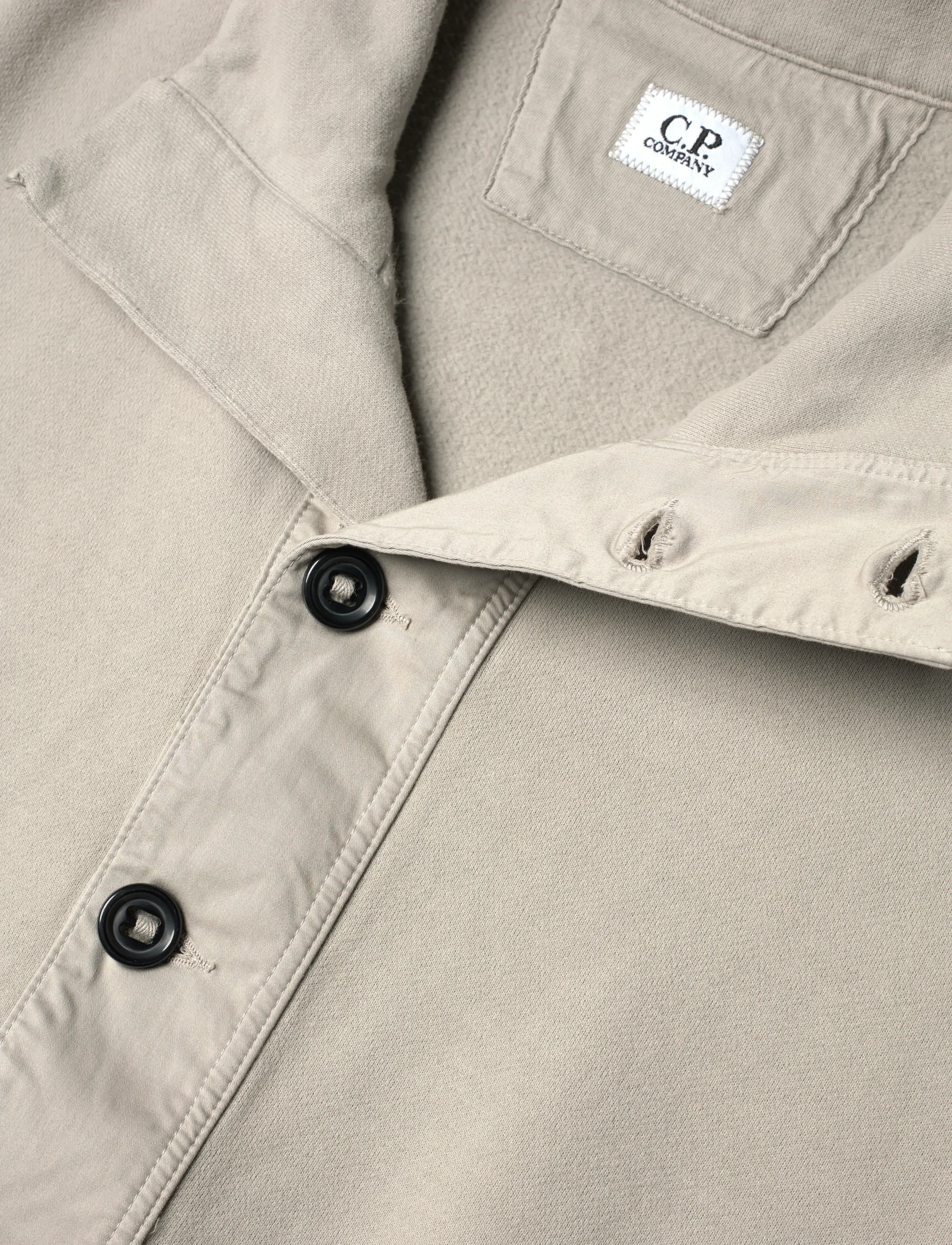 C.P. Company - Logo Embroidered Sweatshirt - nach stil kaufen - vintage khaki - 2