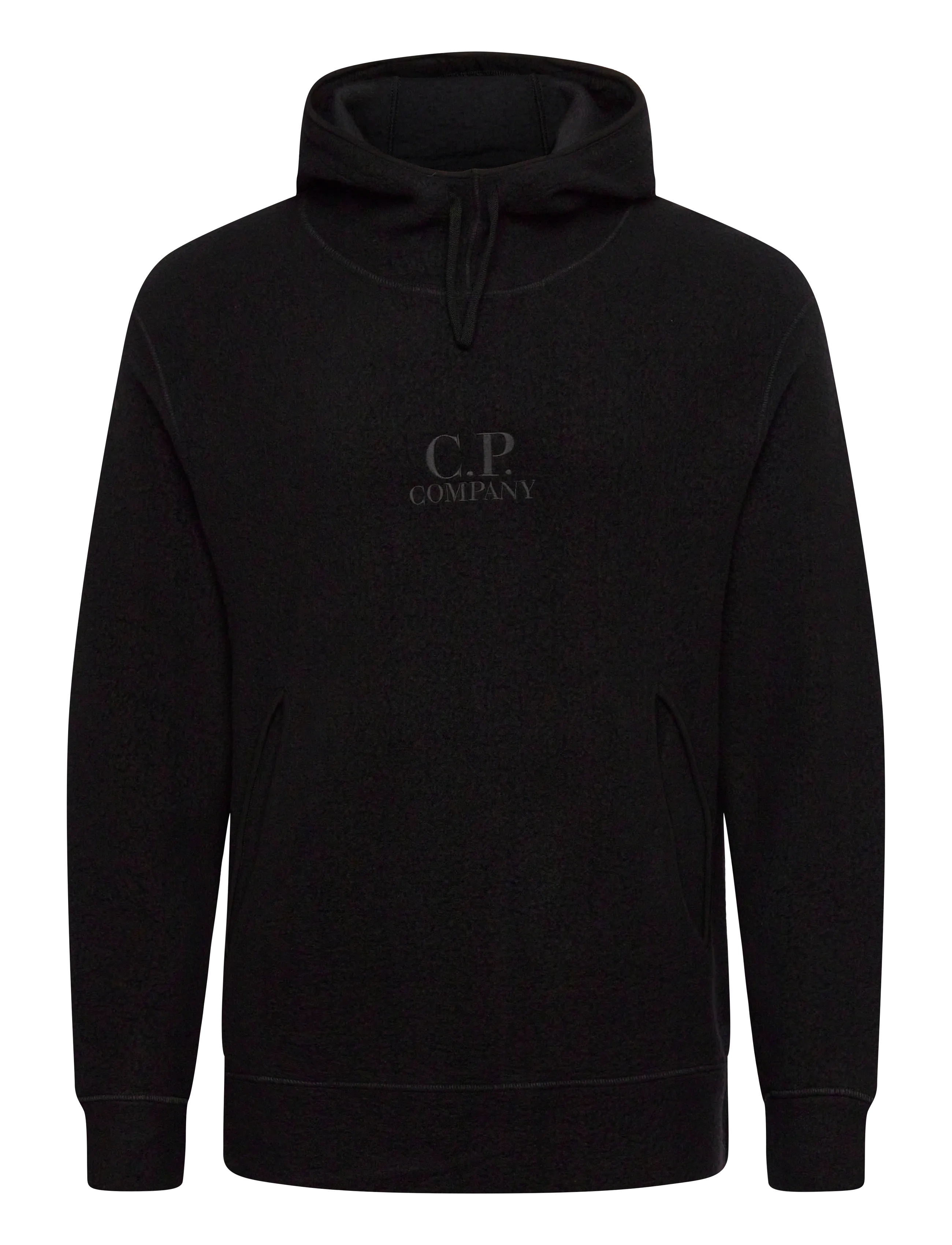 C.P. Company Polar Fleece Sweatshirt, Mænd, Polar Fleece Hættetrøje, Sort, Str: M