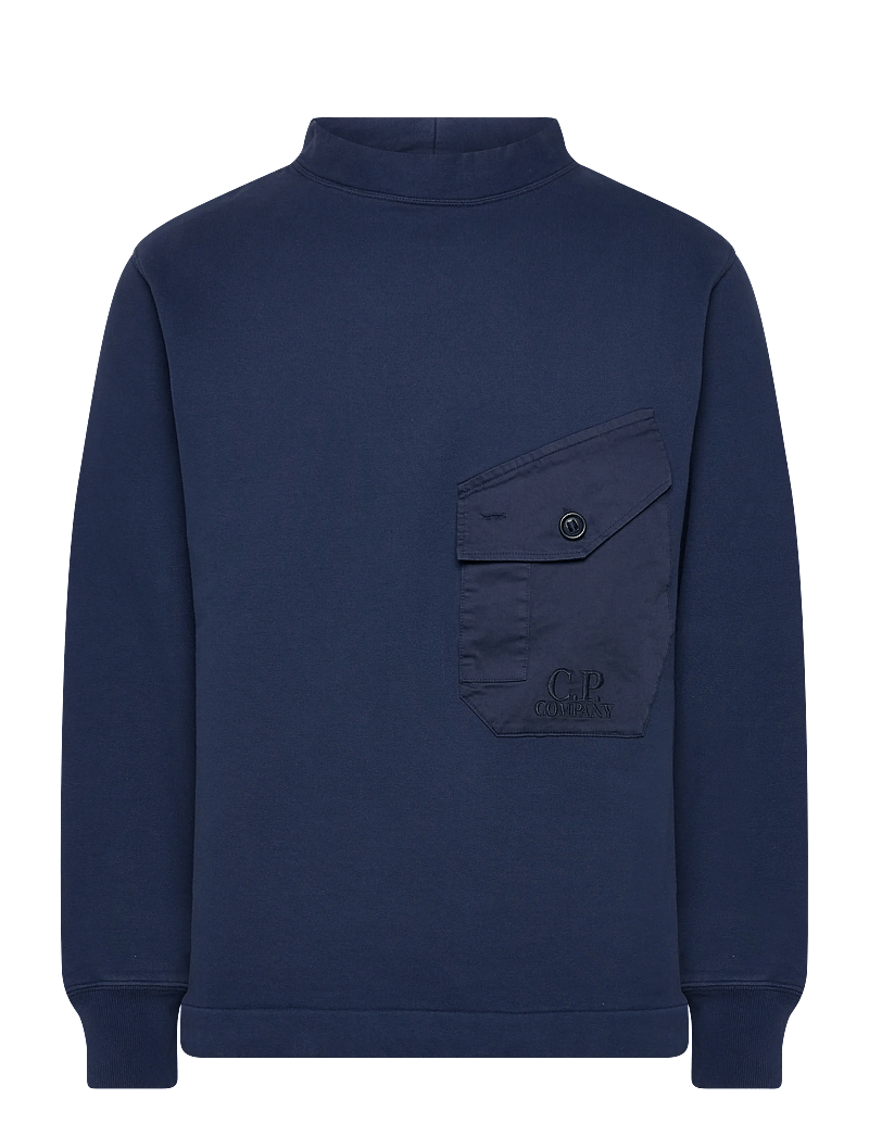 C.P. Company - Mixed Funnel Neck - rollkragen - estate blue - 0