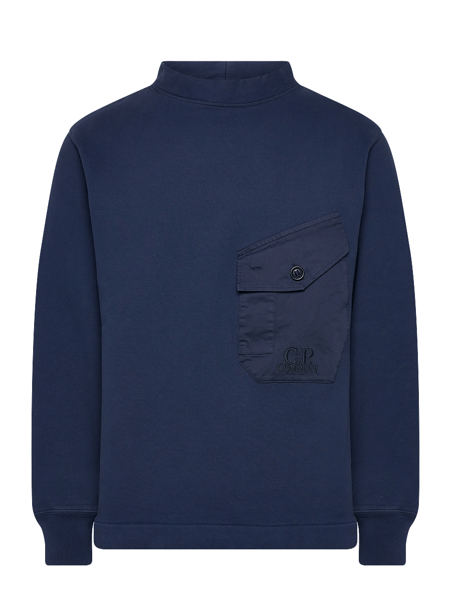 C.P. Company - Mixed Funnel Neck - rollkragenpullover - estate blue - 0