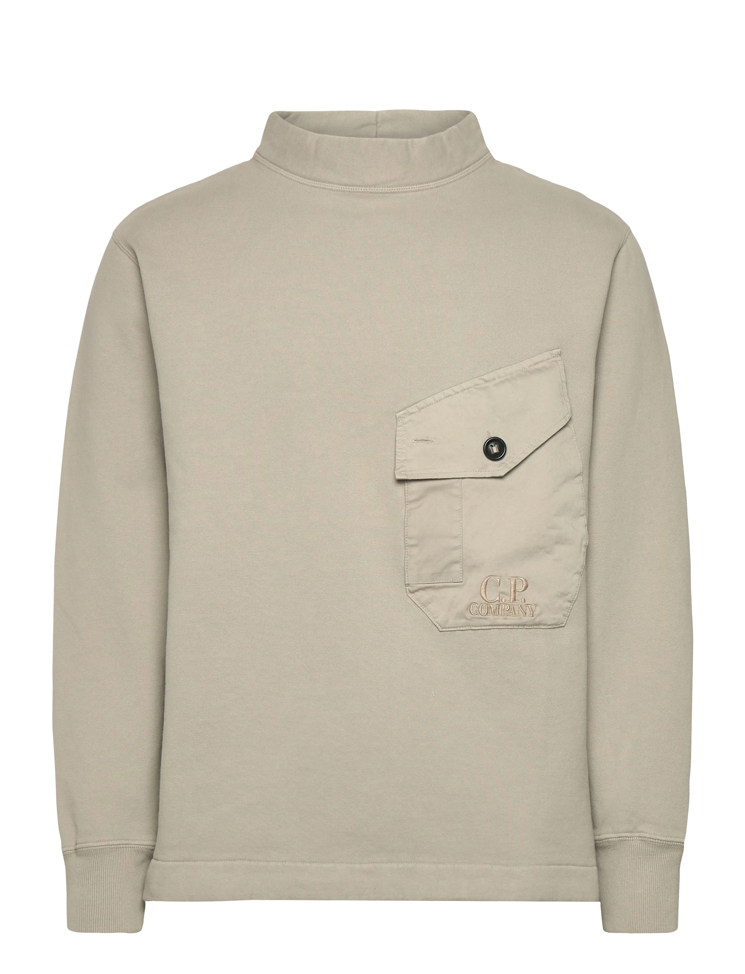 C.P. Company Mixed Funnel Neck - Poolokaulus - VINTAGE KHAKI / beige