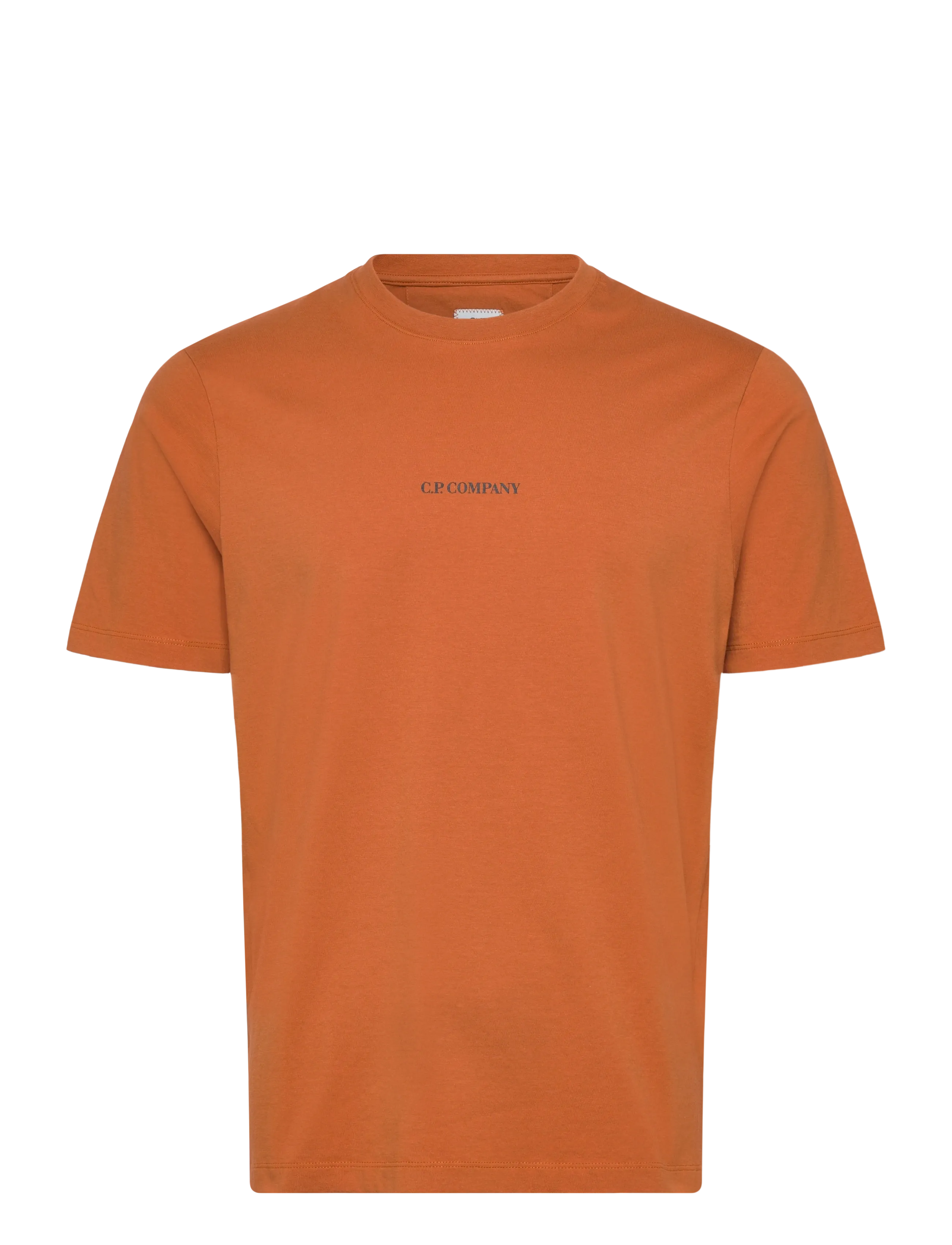 C.P. Company 30/1 Logo T-Shirt, S, T-shirts, Orange - Short-sleeved, Männerswear