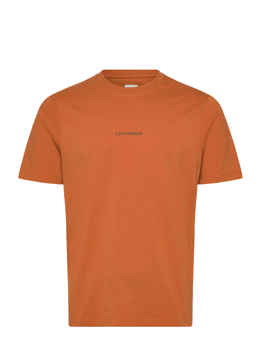 C.P. Company - 30/1 Logo T-Shirt - kurzärmelige t-shirts - bombay brown - 0