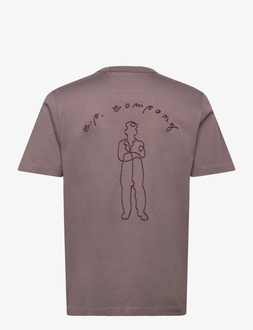 C.P. Company - Twisted Logo Print T-Shirt - kortærmede t-shirts - purple dove - 1