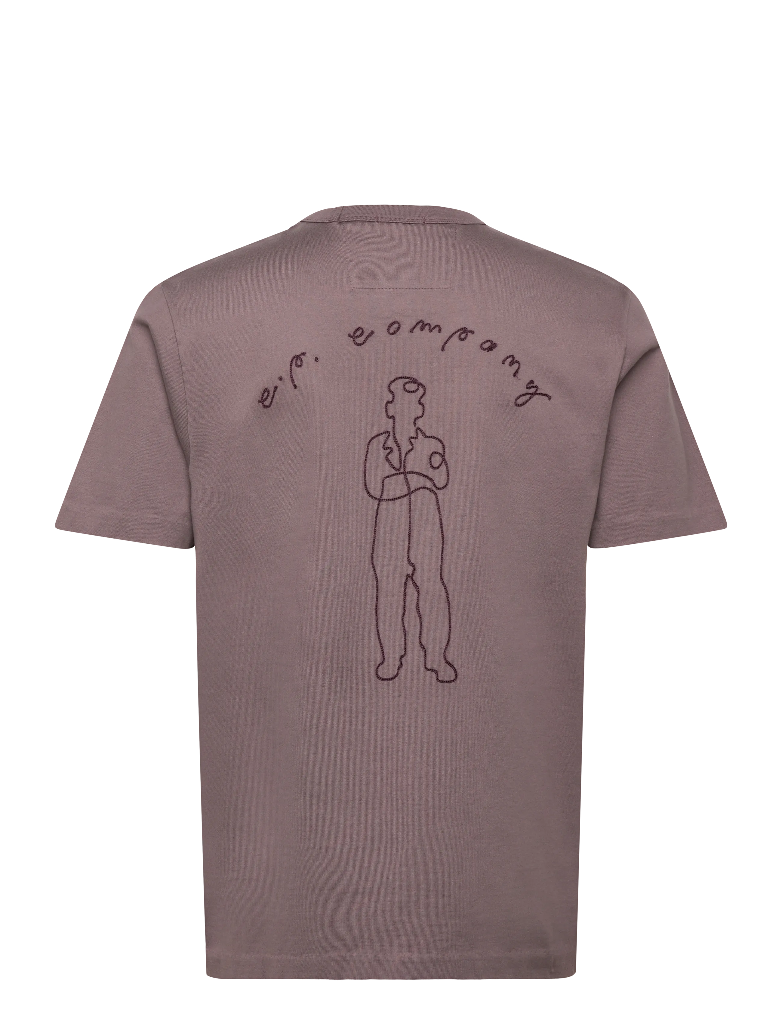 C.P. Company - Twisted Logo Print T-Shirt - kortærmede t-shirts - purple dove - 1