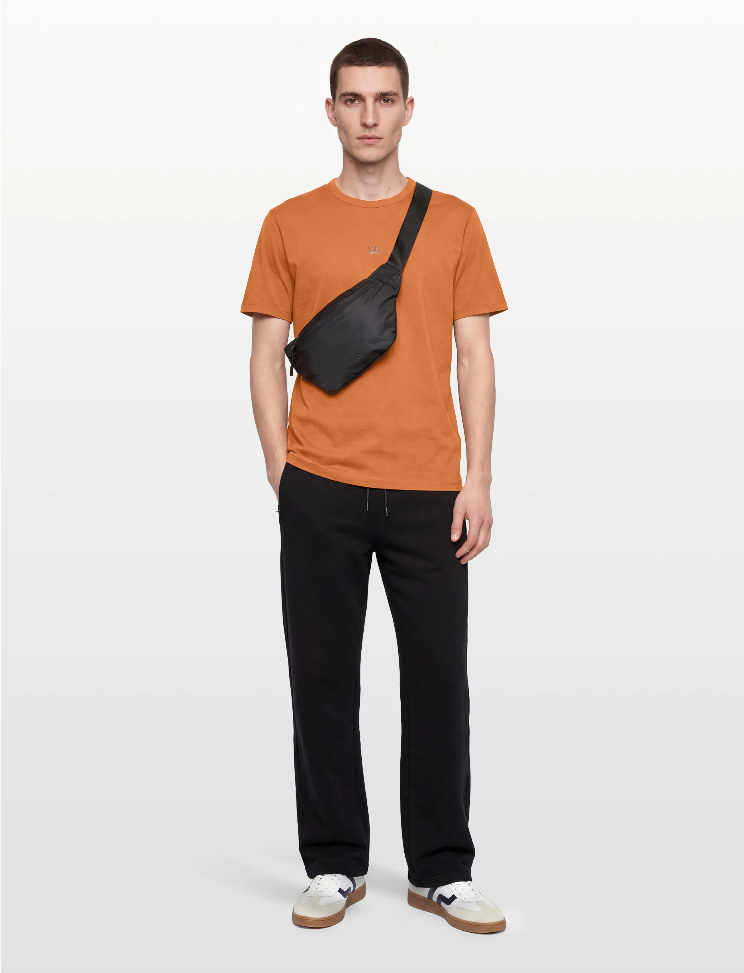 C.P. Company - Logo Print T-Shirt - short-sleeved t-shirts - bombay brown - 0