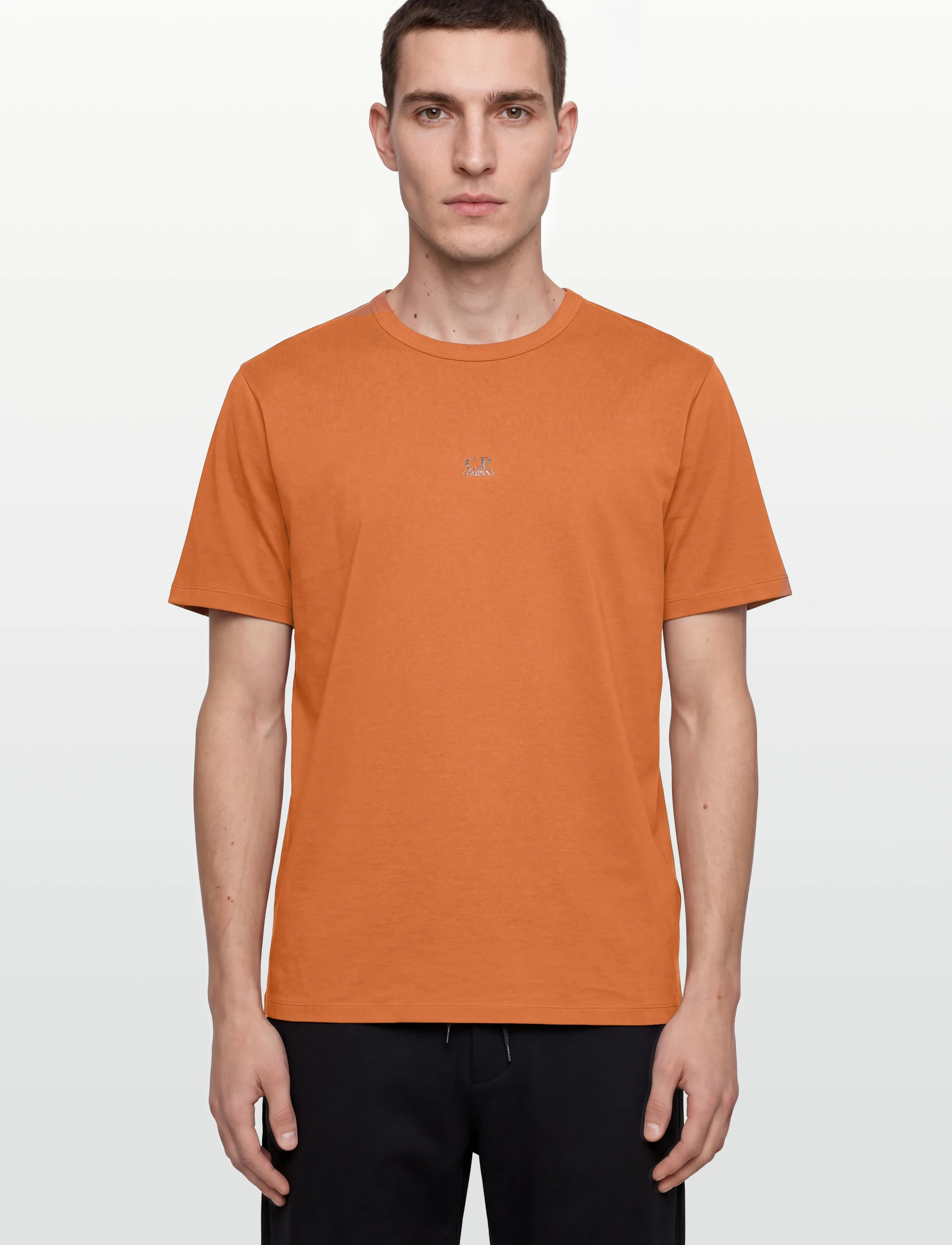 C.P. Company - Logo Print T-Shirt - short-sleeved t-shirts - bombay brown - 3