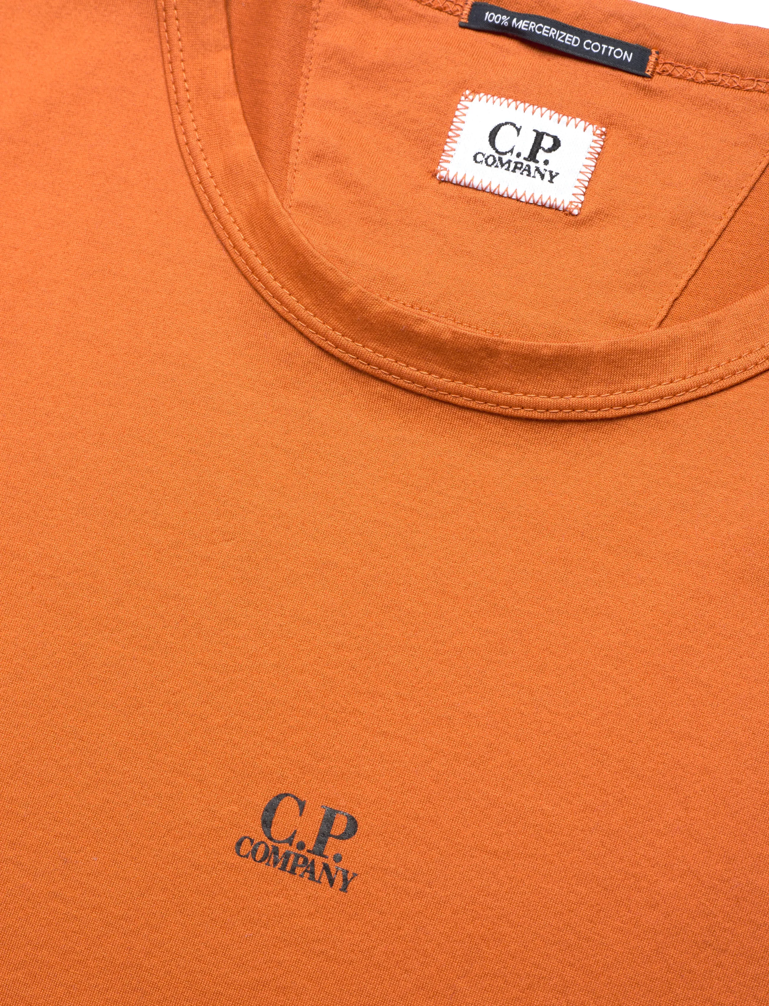 C.P. Company - Logo Print T-Shirt - short-sleeved t-shirts - bombay brown - 5