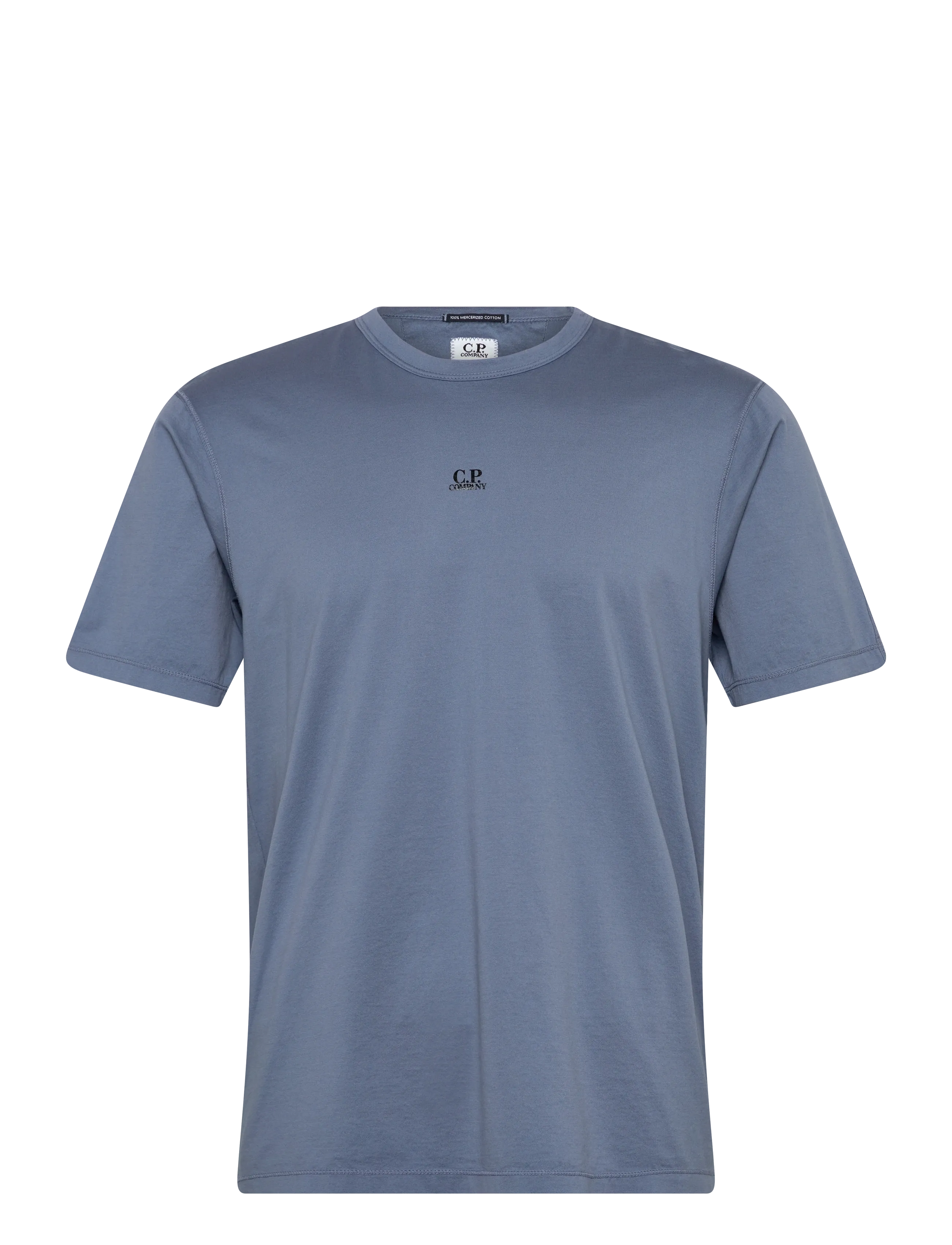 C.P. Company Logo Print T-Shirt, XXL, T-shirts, Blau - Short-sleeved, Männerswear