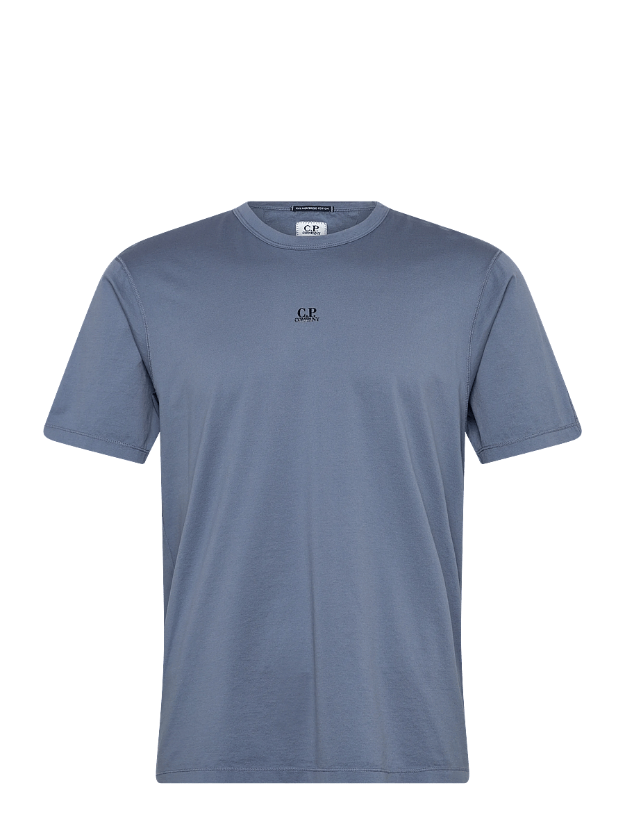 C.P. Company - Logo Print T-Shirt - kortærmede t-shirts - flint stone - 0