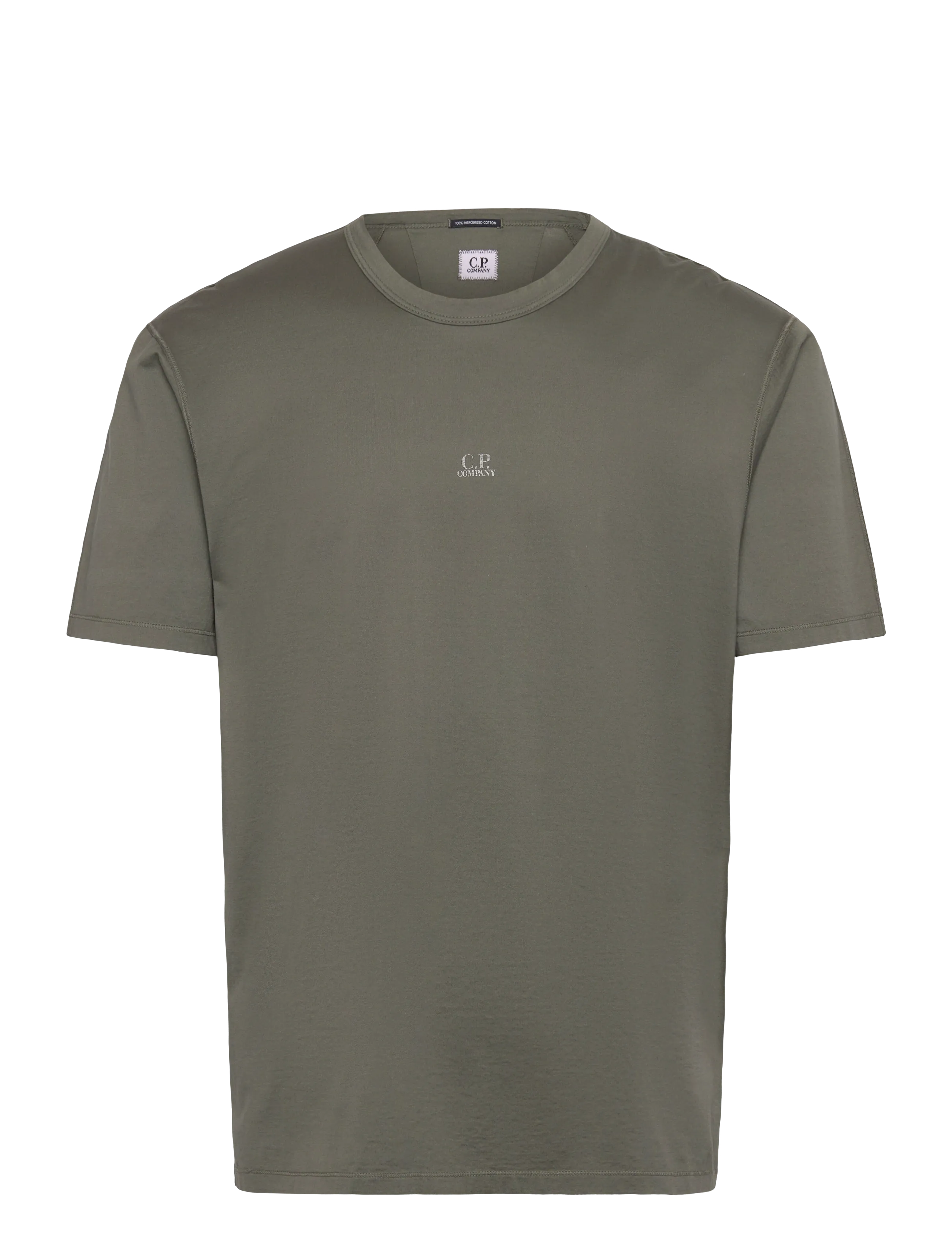 C.P. Company Logo Print T-Shirt - C.P. Company - GRAPE LEAF / khaki/green