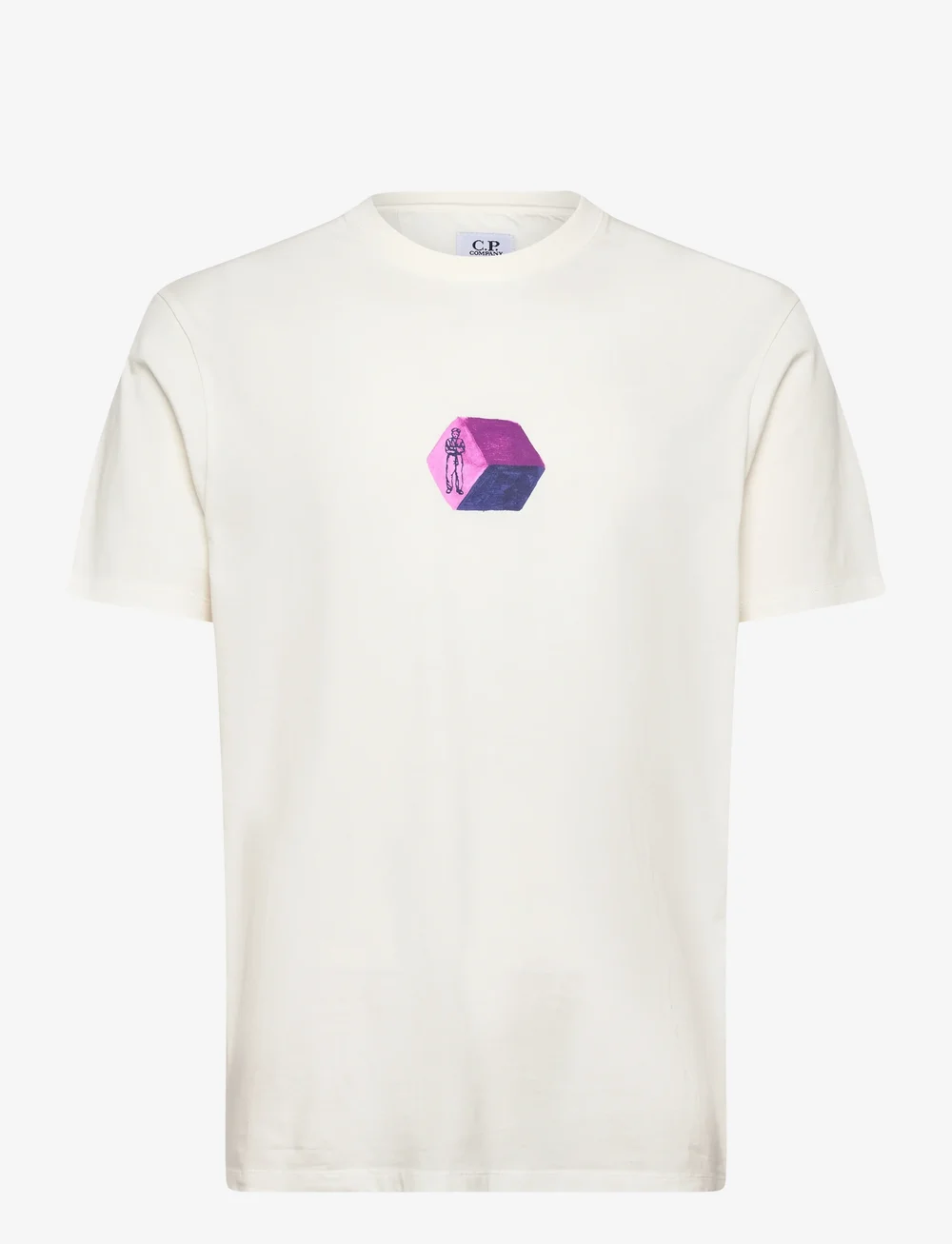 C.P. Company - 30/1 Jersey Logo Graphics T-Shirt - kortærmede t-shirts - gauze white - 0