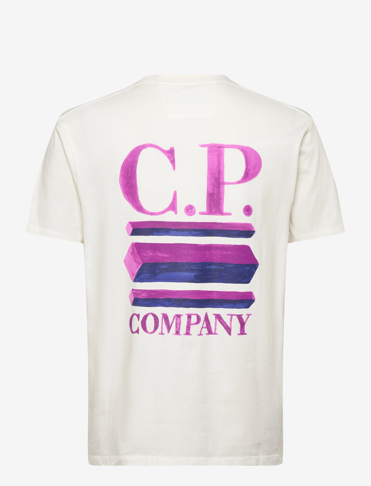 C.P. Company - 30/1 Jersey Logo Graphics T-Shirt - kortärmade t-shirts - gauze white - 1