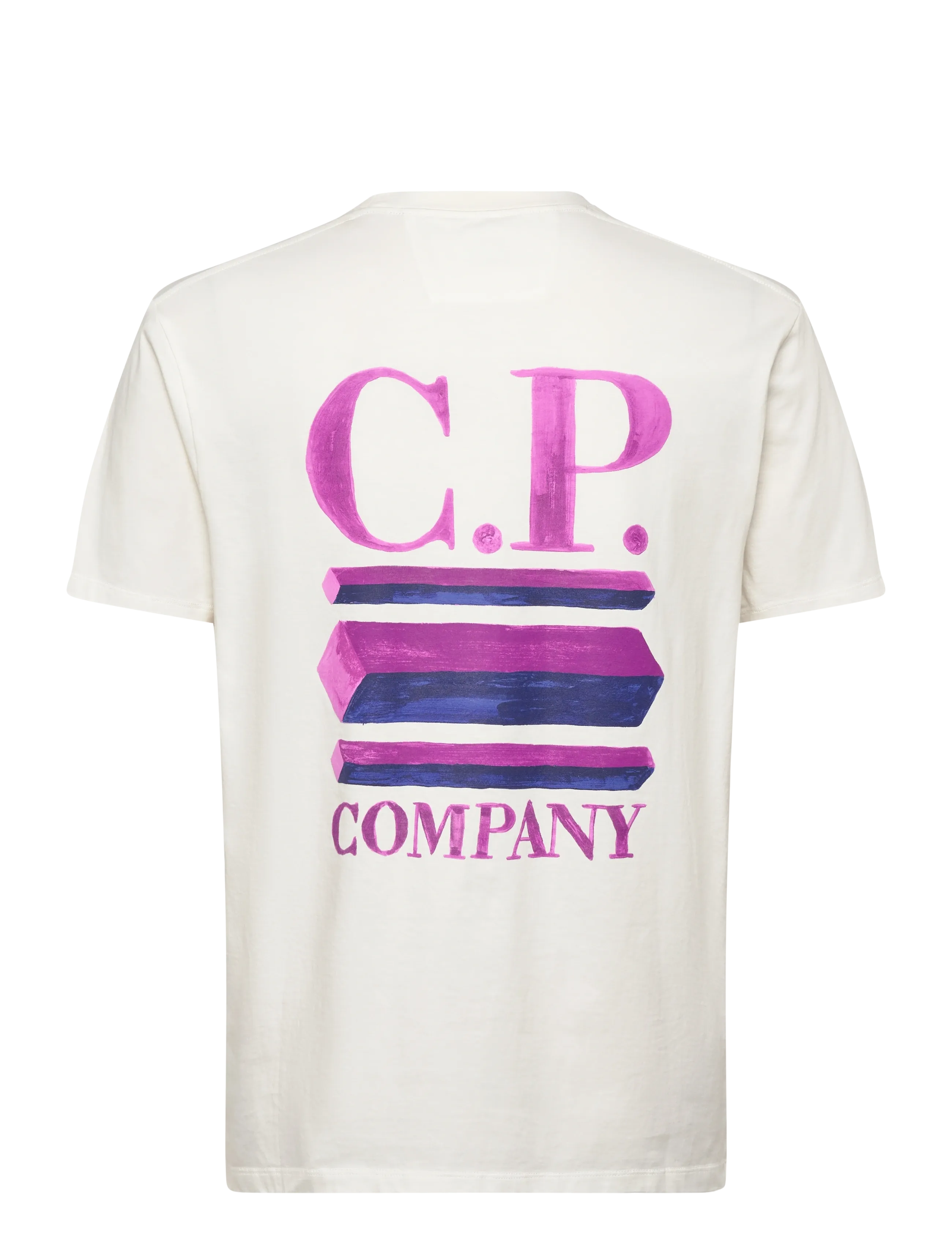 C.P. Company - 30/1 Jersey Logo Graphics T-Shirt - gauze white - 1