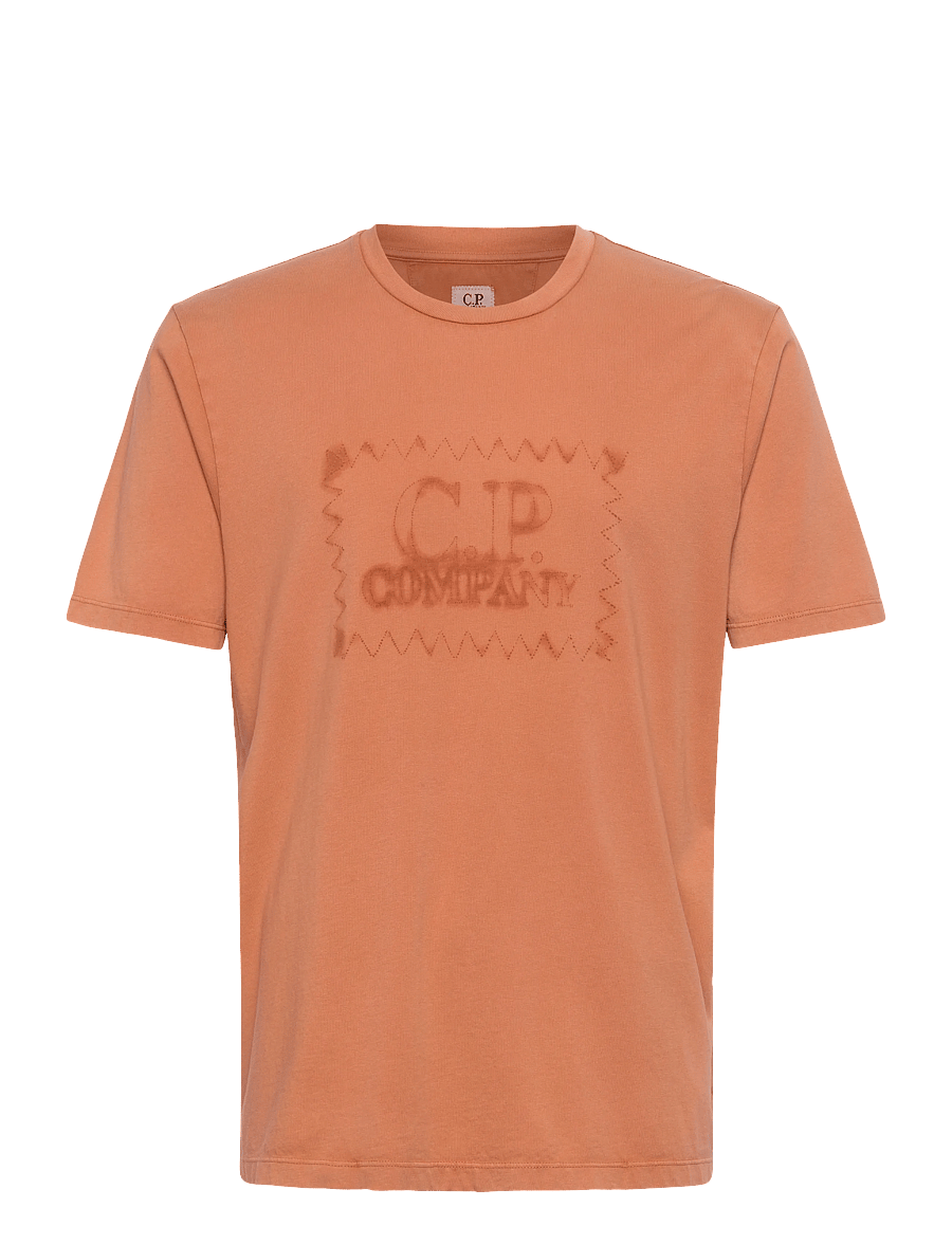 C.P. Company - 24/1 Jersey Logo Label T-shirt - kortärmade t-shirts - bombay brown - 0