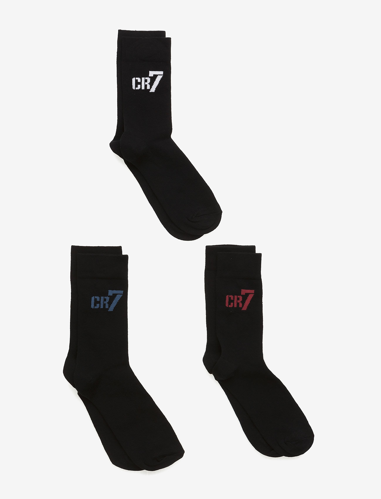 CR7 - CR7 Kids socks 3-pack - zeķes - black cr7 - 0