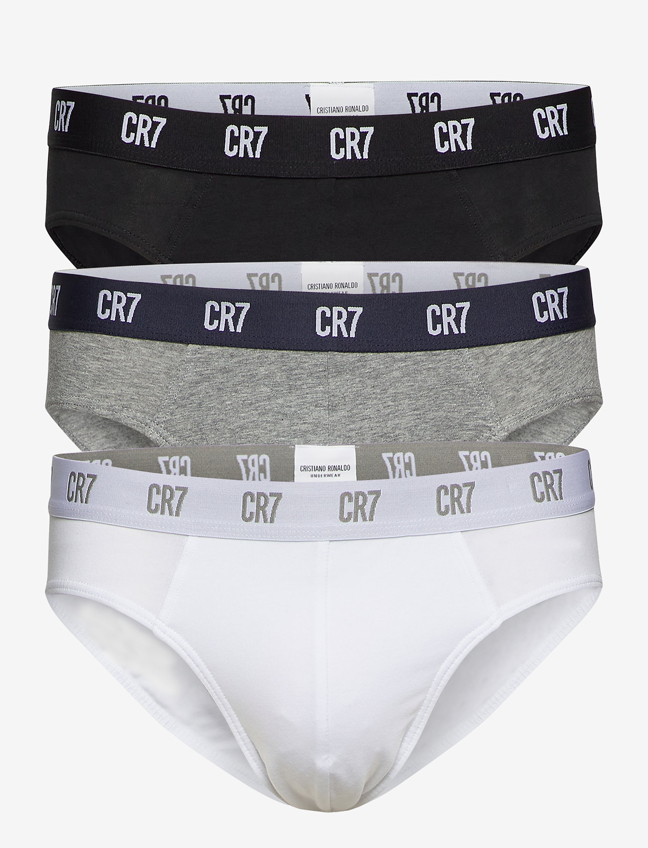 CR7 - CR7 Basic Brief Organic 3-pak - lowest prices - black/grey - 0