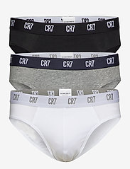 CR7 - CR7 Main Basic, Brief, 3-pack - lägsta priserna - black/grey - 0