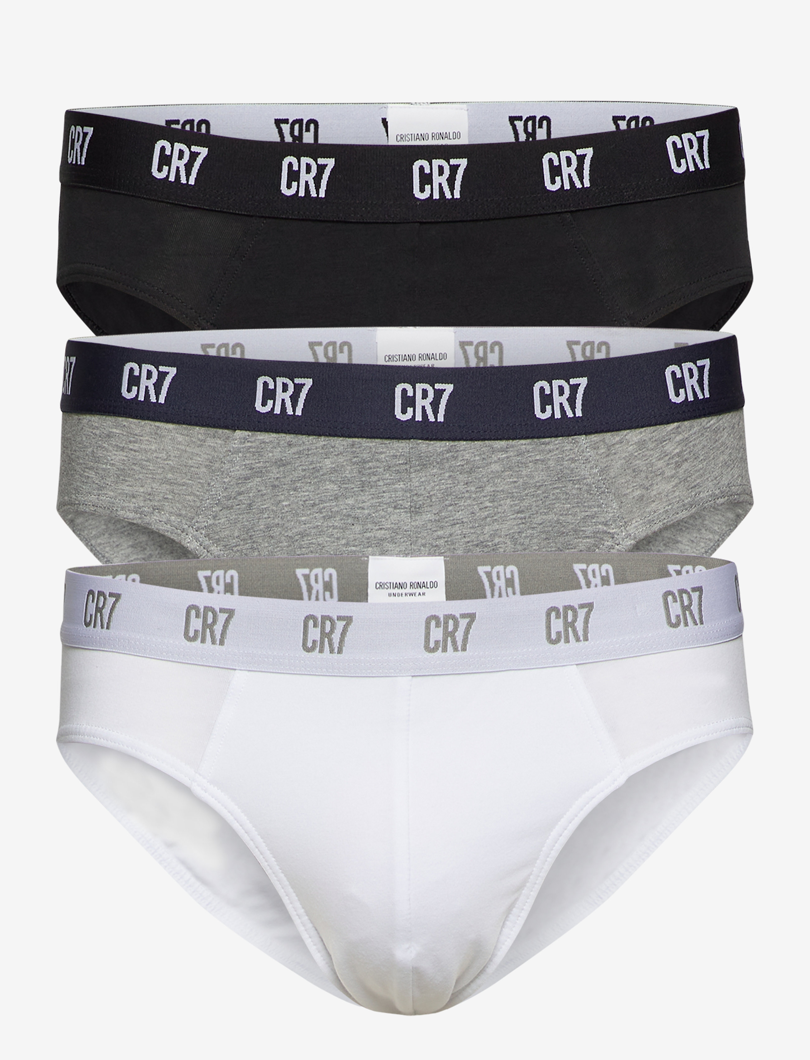 CR7 Basic Brief Organic 3-pak - BLACK/GREY