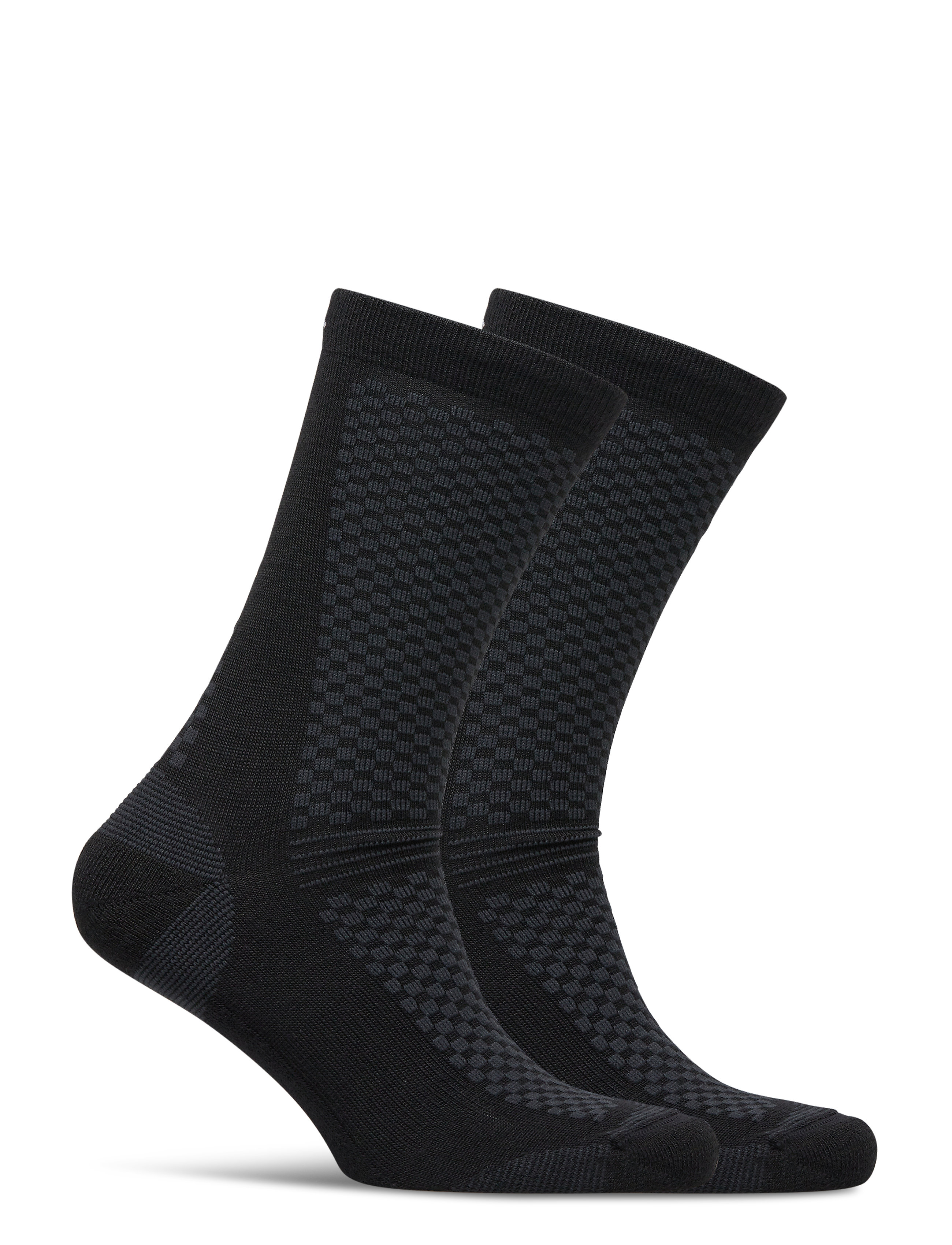 Craft - WARM MID 2-PACK SOCK - lägsta priserna - black/white - 1