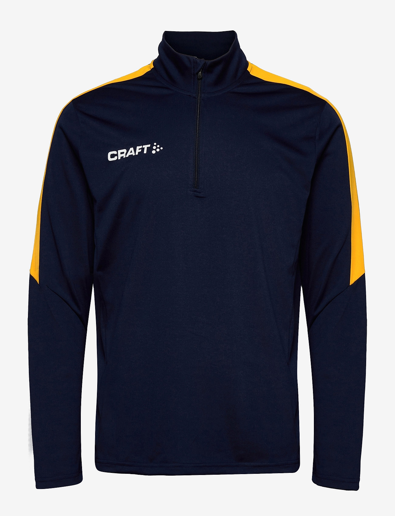 Craft - Progress Halfzip LS Tee M - mid layer jackets - navy/yellow - 0