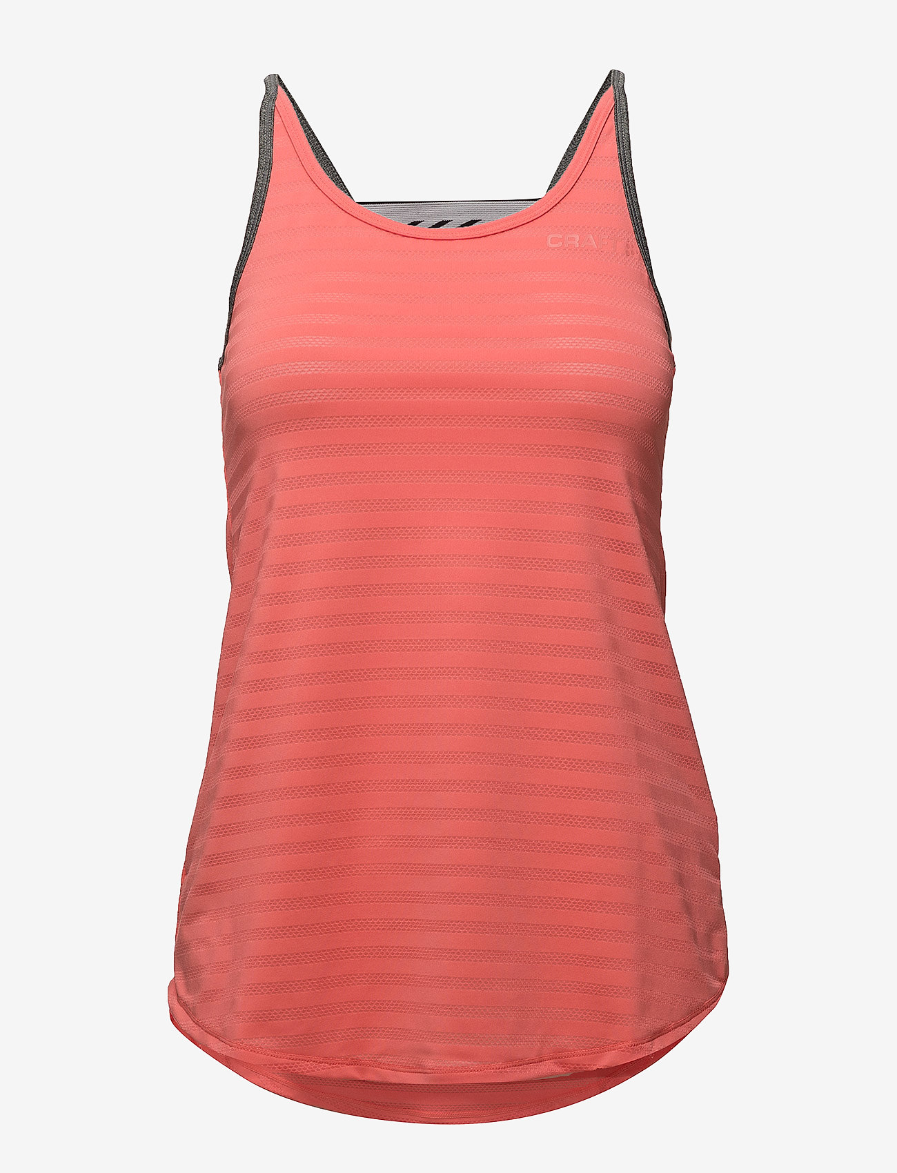 BREAKAWAY SINGLET   - DAHLIA/DK GREY MELANGE