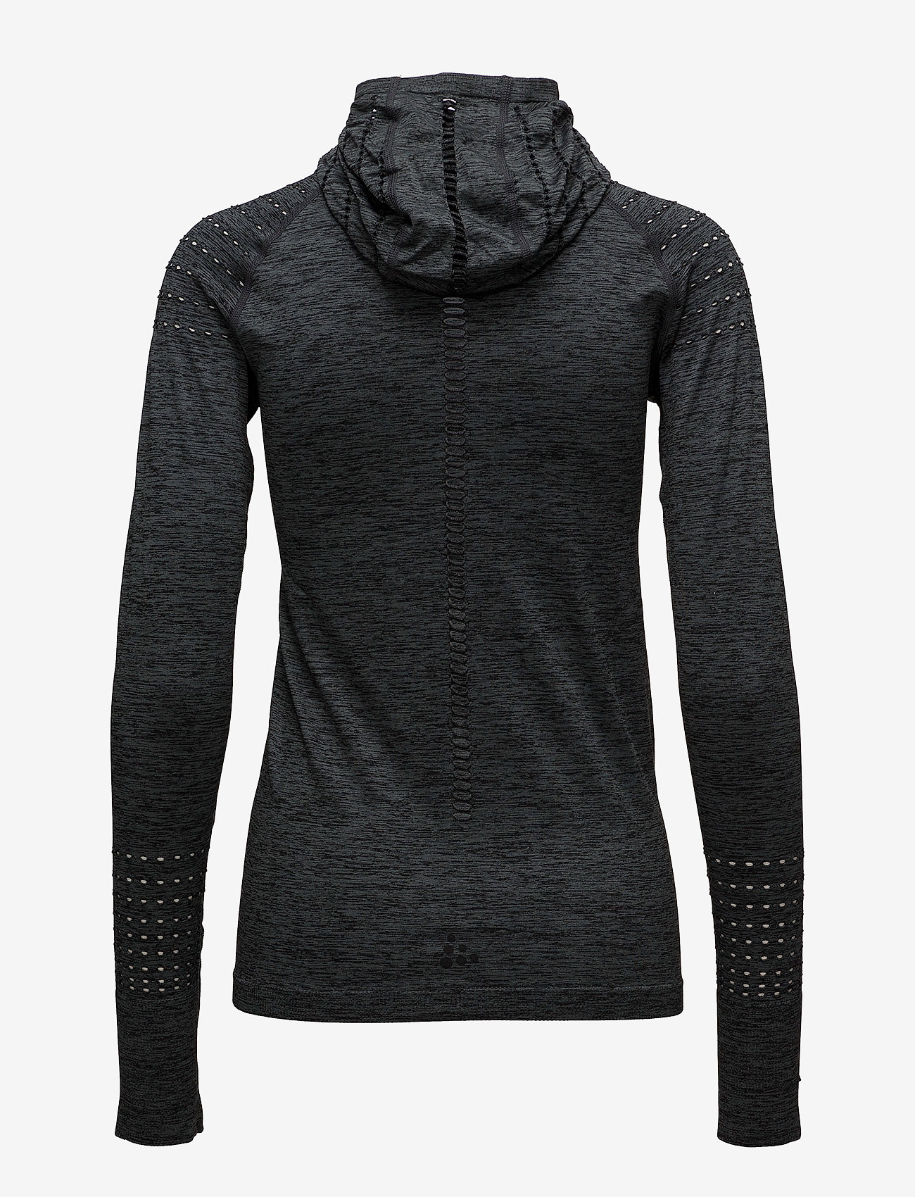 Craft - CORE 2.0 HOOD W DAHLIA MELANGE  - black melange - 1