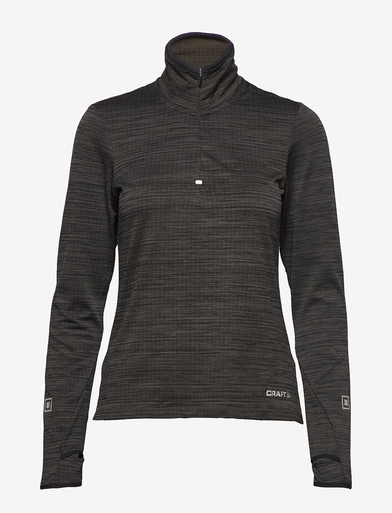 Craft - GRID HALFZIP  - black melange - 0