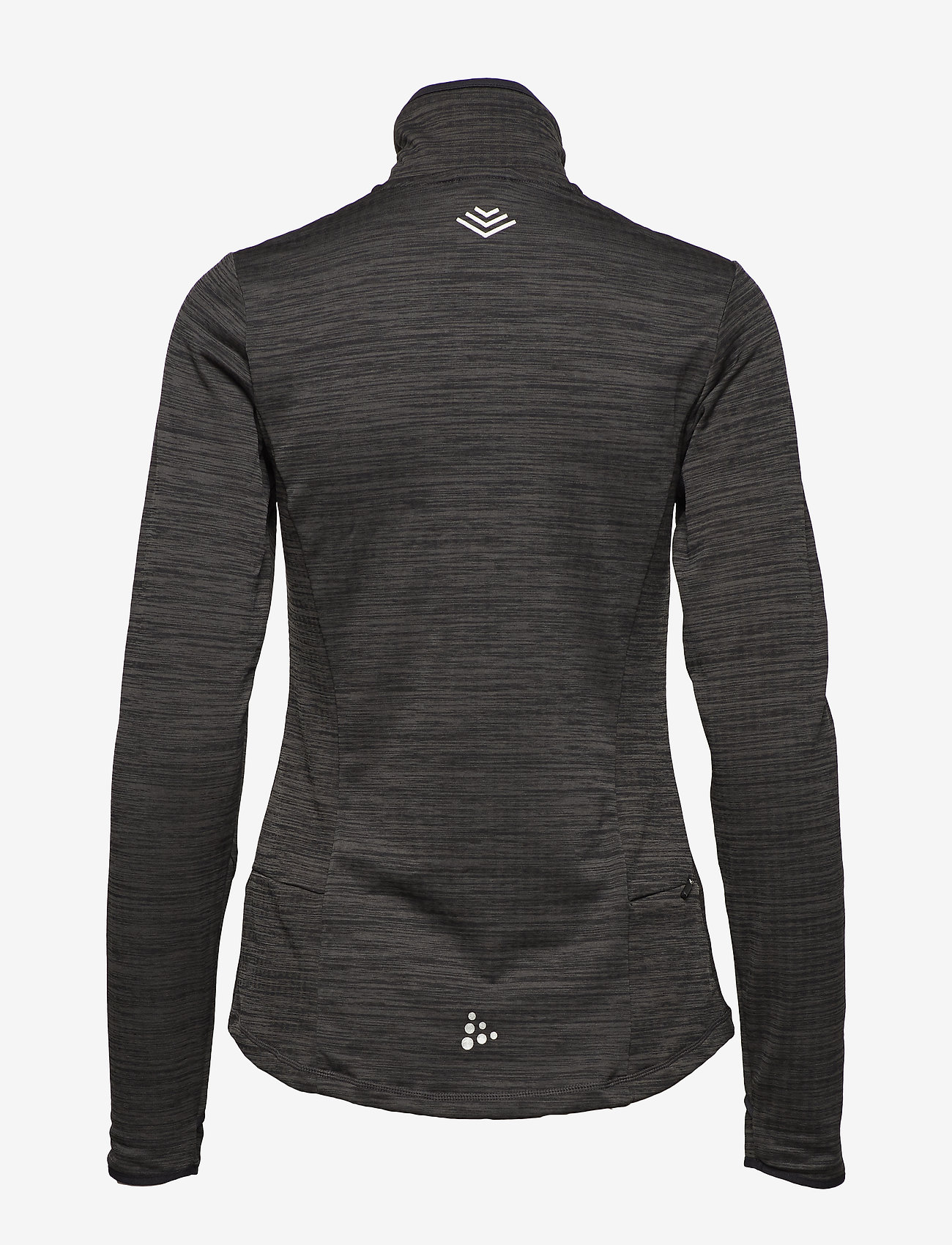 Craft - GRID HALFZIP  - black melange - 1