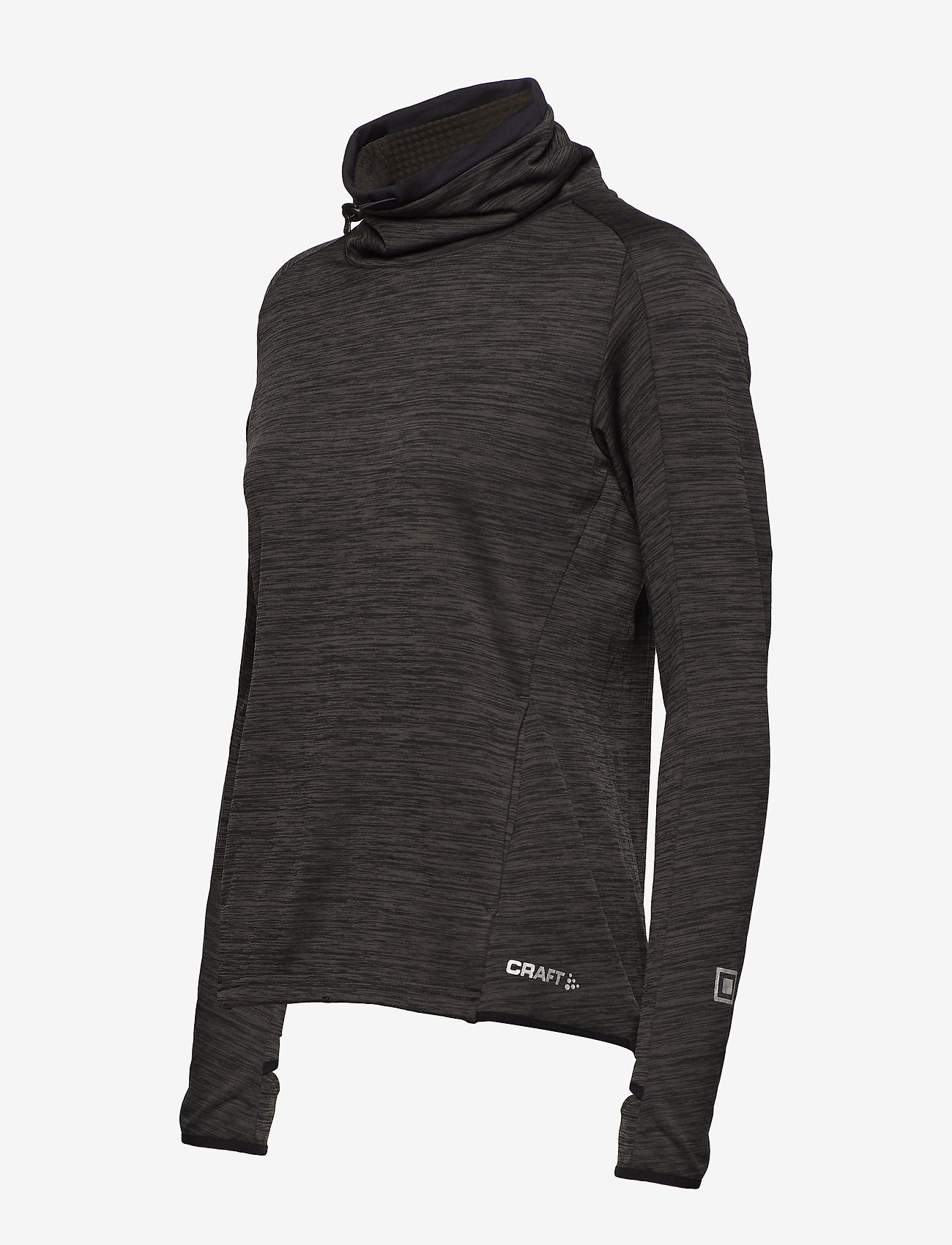 Craft - GRID TURTLENECK  - black melange - 2