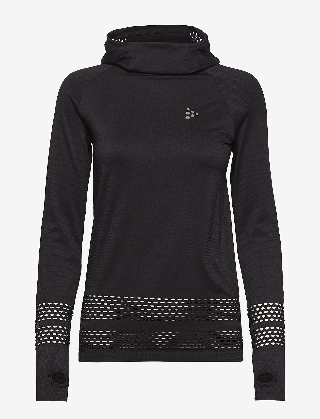 Craft - CORE FUSEKNIT HOOD  - black melange - 0