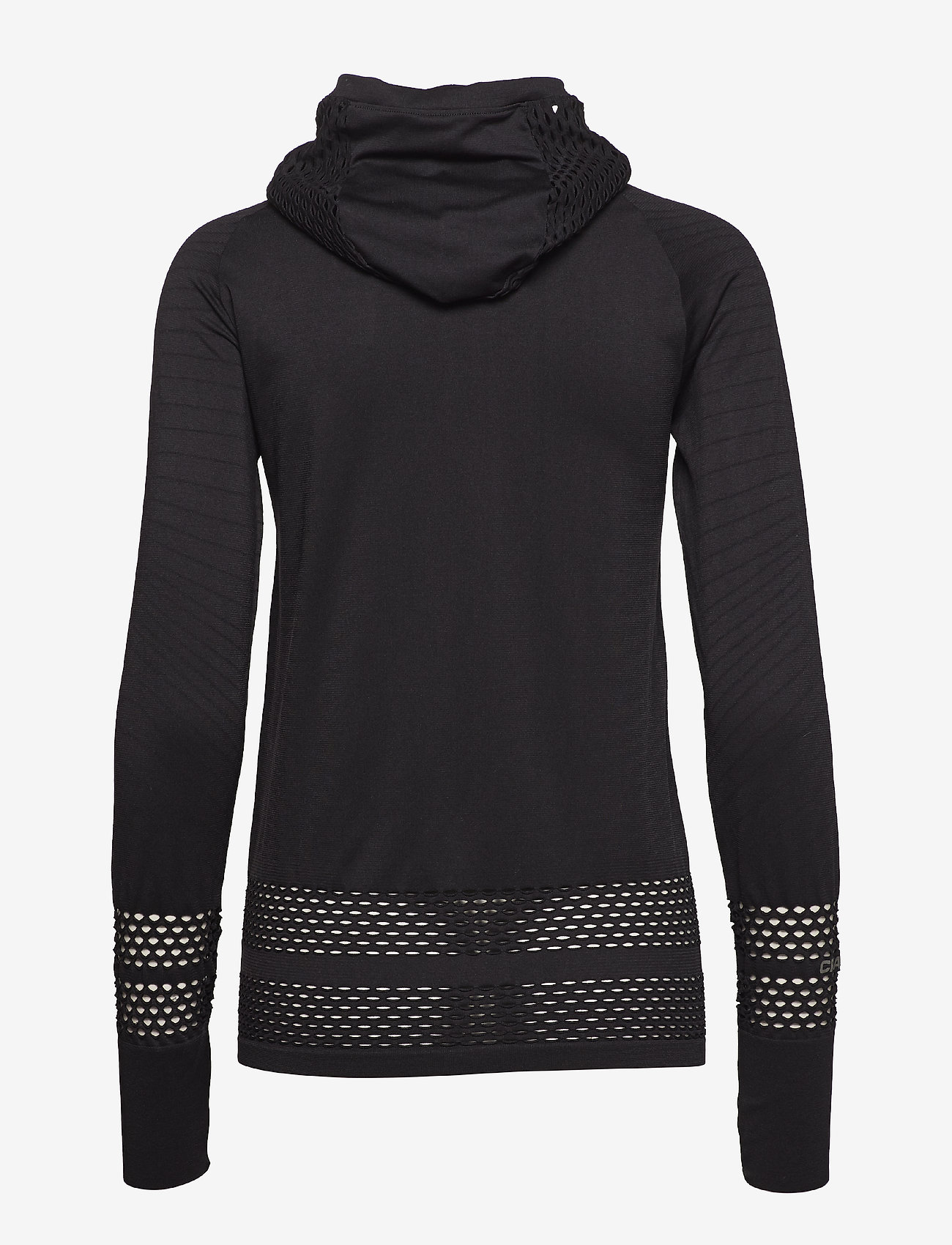 Craft - CORE FUSEKNIT HOOD  - black melange - 1