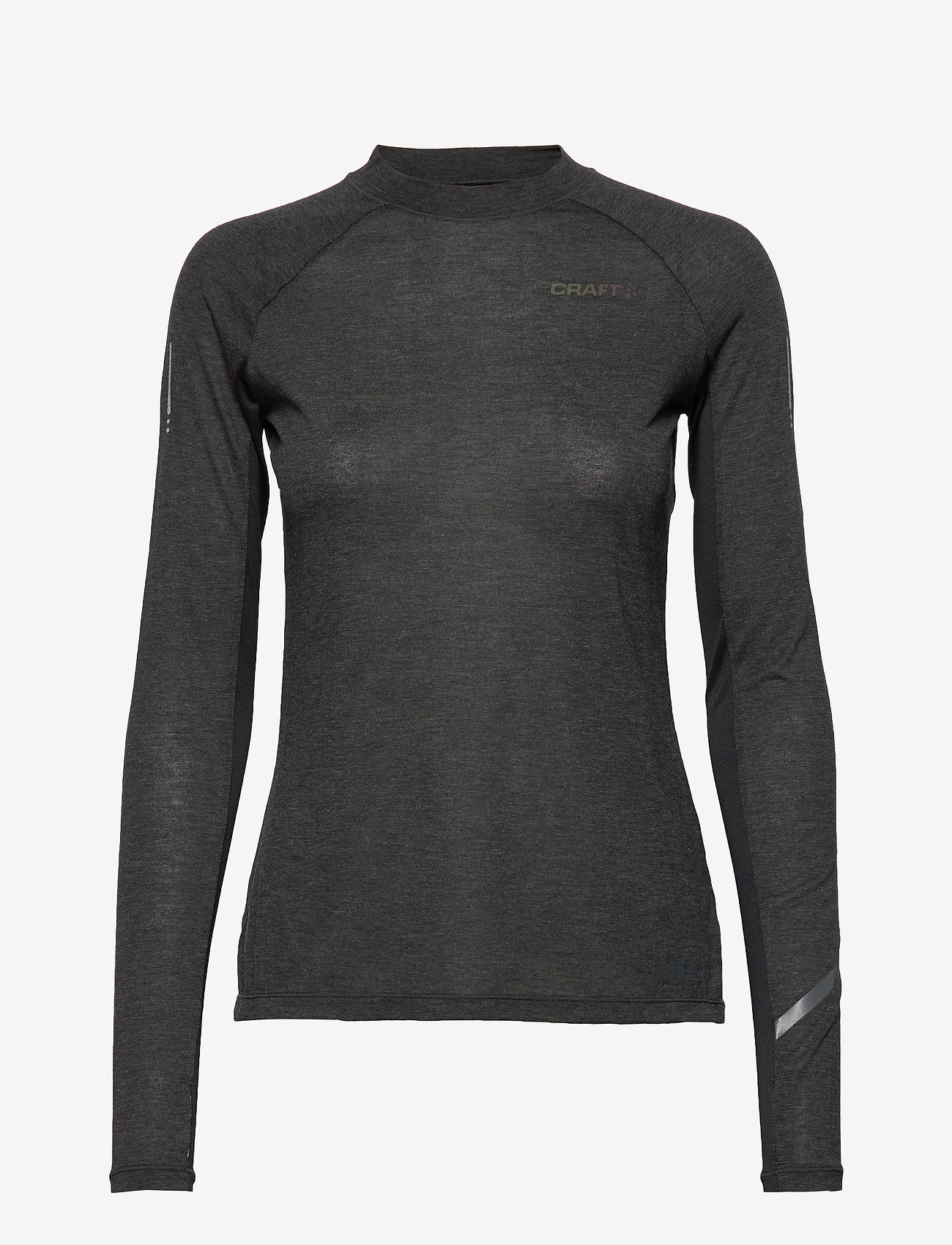 Craft - SUBZ LS WOOL TEE W - black melange/monument - 0