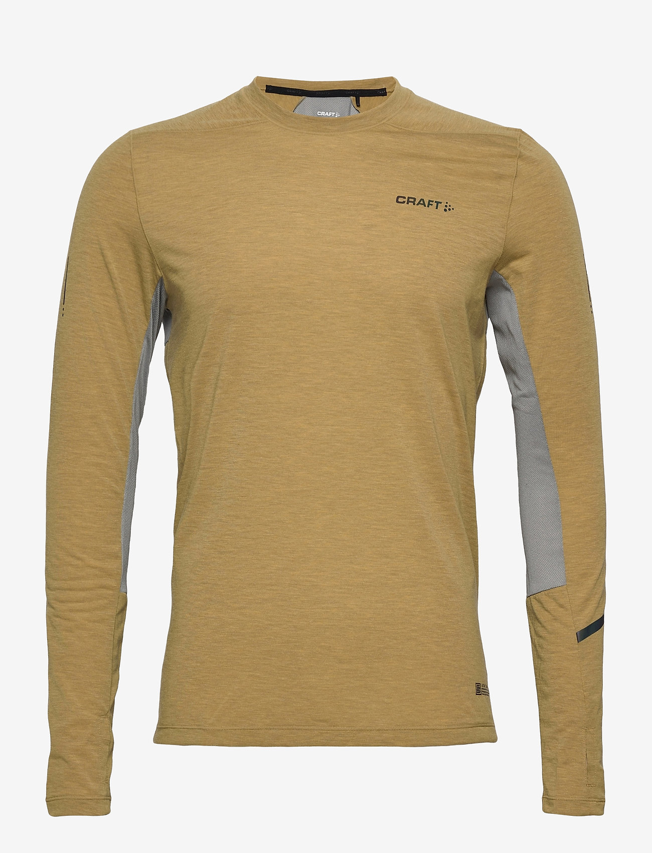 SUBZ LS WOOL TEE M - SENCHA MELANGE