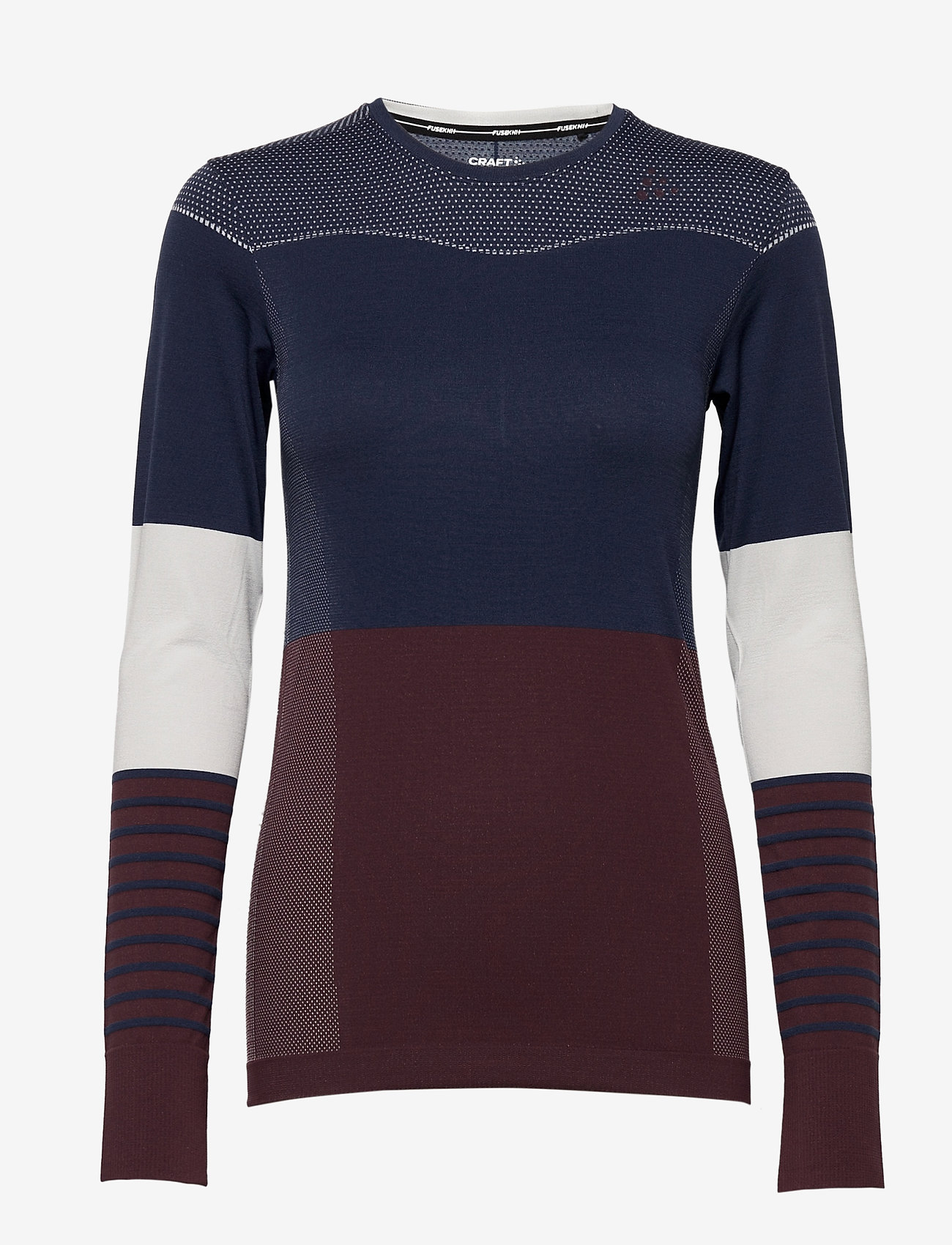 Craft - FUSEKNIT COMFORT BLOCKED RN LS W - beat/peak - 0