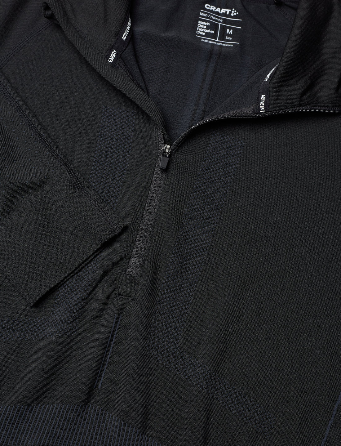 Craft - Active Intensity Zip M - underställströjor - black/asphalt - 2