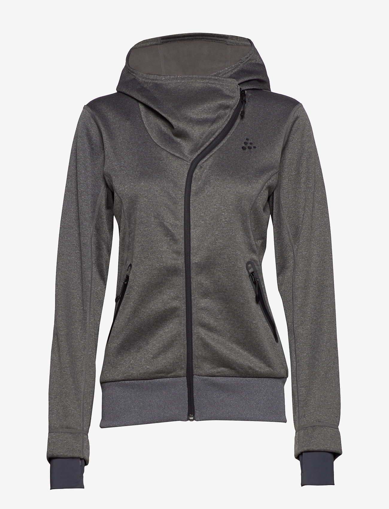 Craft - SPORTS FLEECE ASSYMERTIC W - dk grey melange - 0
