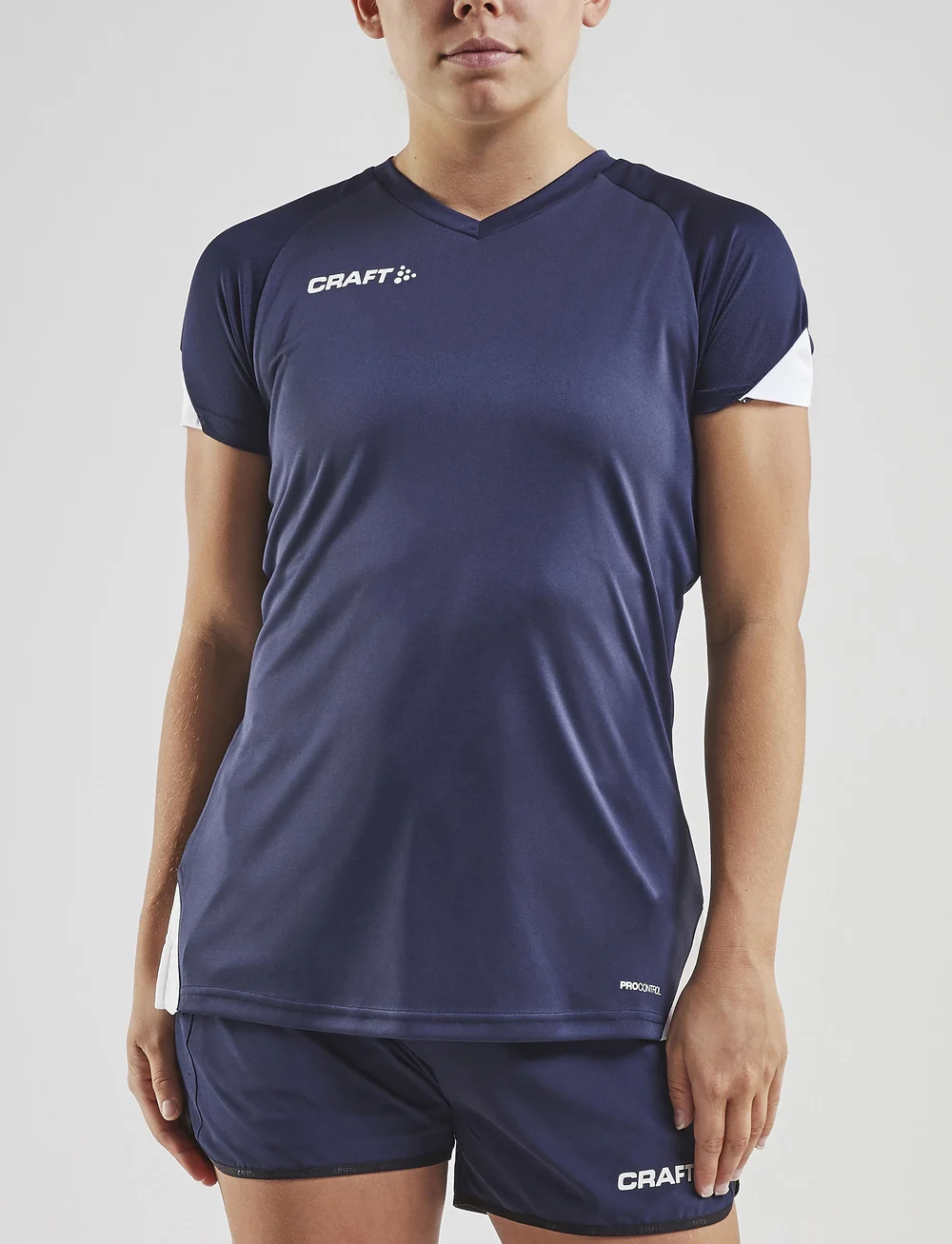 Craft - Pro Control Impact SS Tee W - t-shirts - navy/white - 0