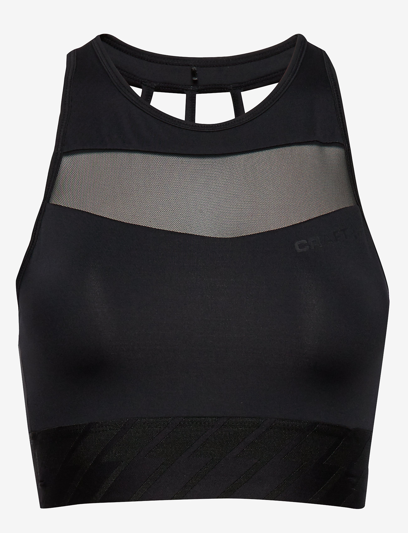 CHARGE CROPPED MESH SINGLET W - BLACK
