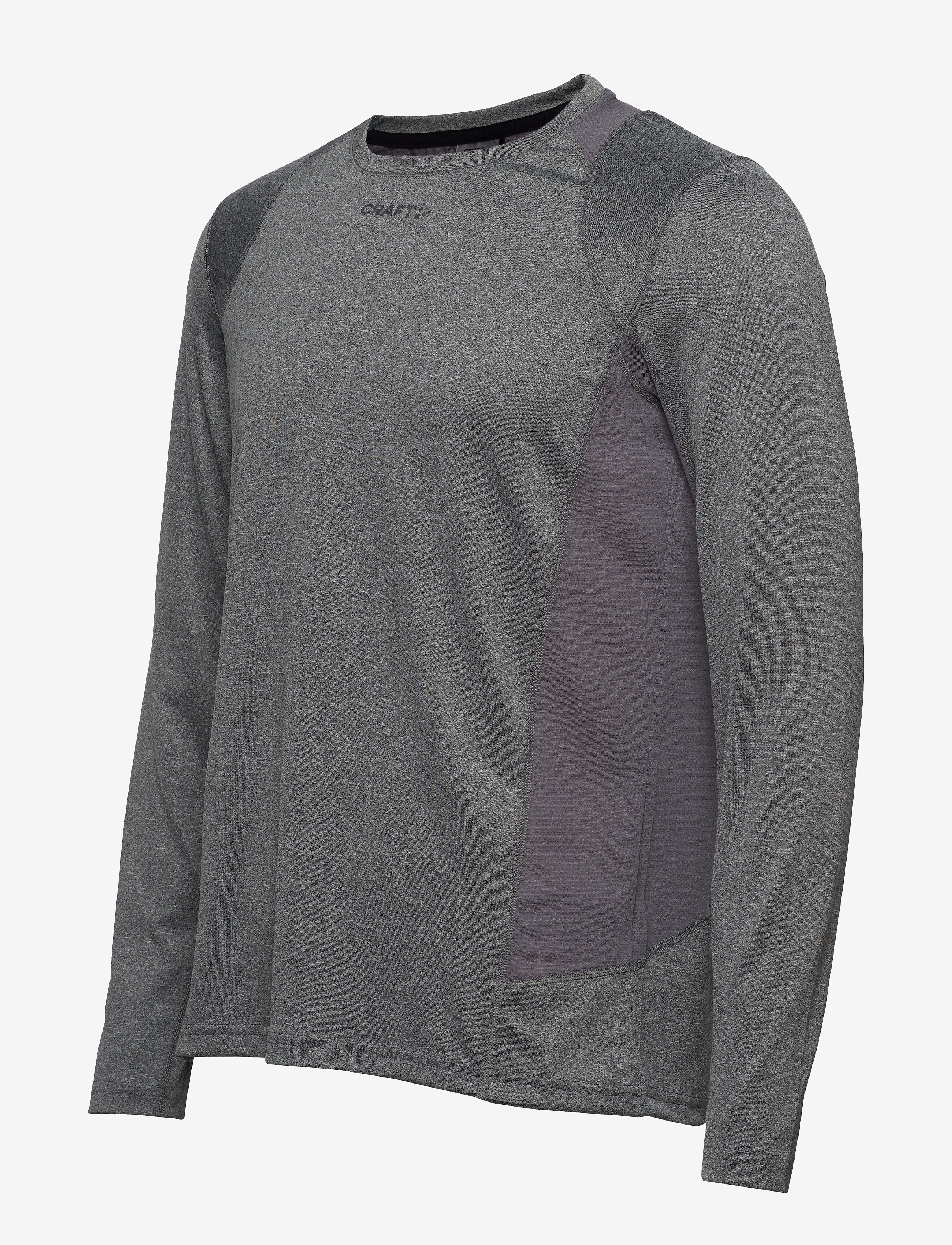 Craft - Adv Essence Ls Tee M - dk grey melange - 2