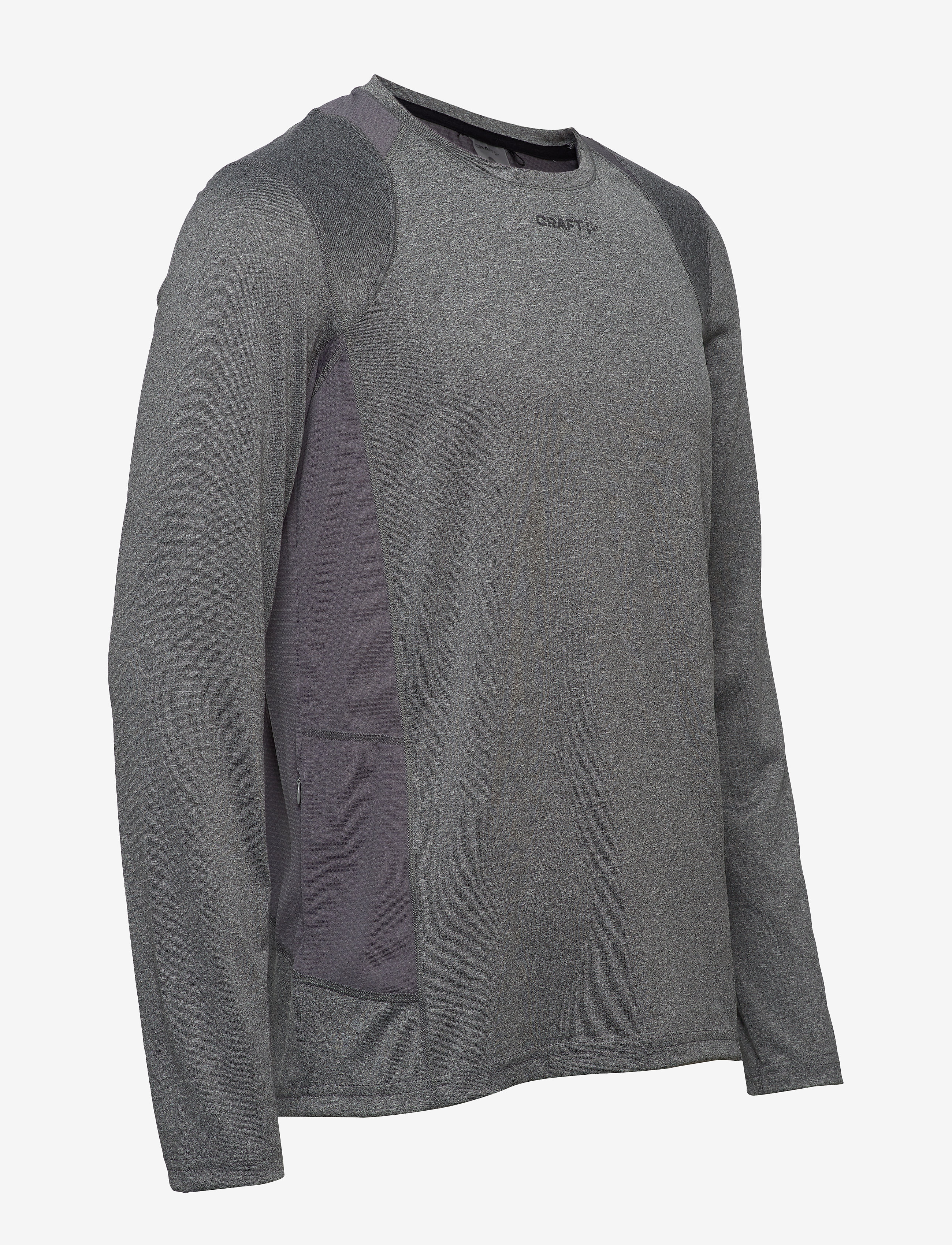Craft - Adv Essence Ls Tee M - dk grey melange - 3