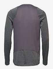 Craft - Adv Essence Ls Tee M - långärmade tröjor - dk grey melange - 1