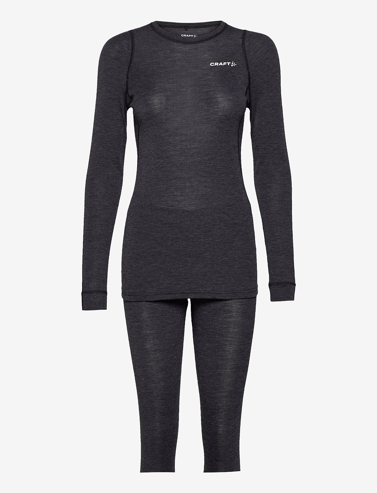 Craft - Wool Merino Set W - superundertøy & ullundertøy sett - black melange - 1
