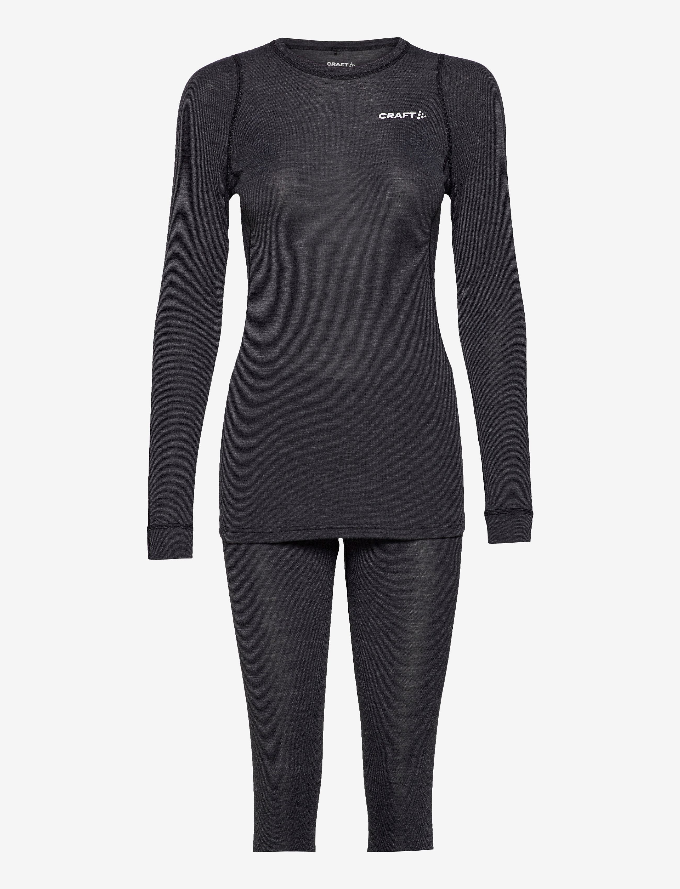 Wool Merino Set W - BLACK MELANGE