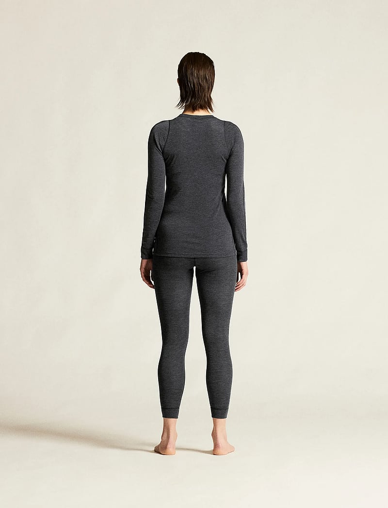 Craft - Wool Merino Set W - aluskihina kantavad rõivakomplektid - black melange - 5