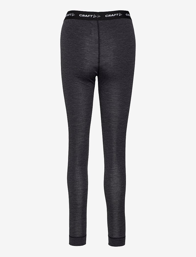 Craft - Wool Merino Set W - aluskihina kantavad rõivakomplektid - black melange - 4